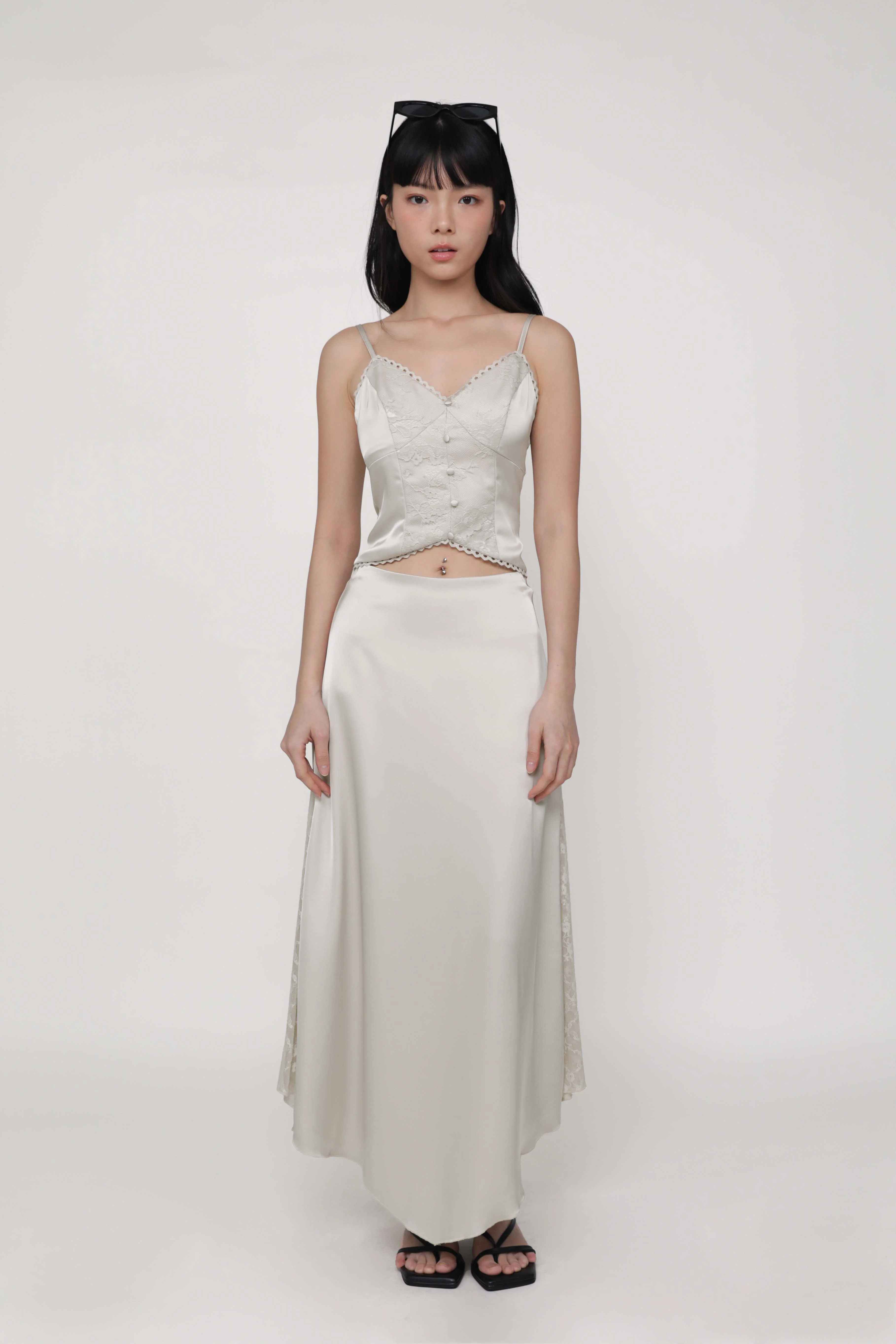 Neomi Side Lace Maxi Skirt