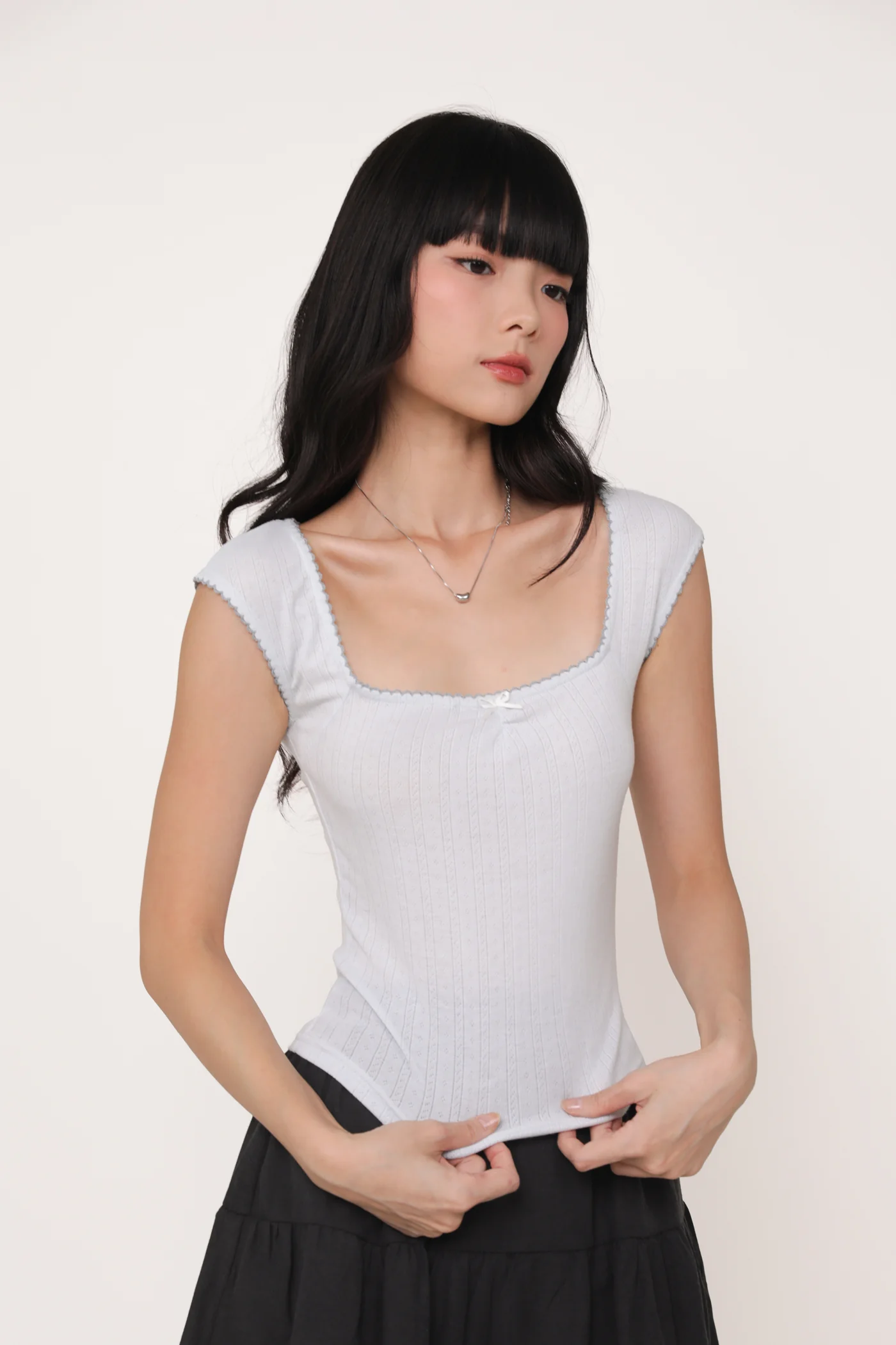 Nikolas Lounge Ribbon Basic Top - Image 17