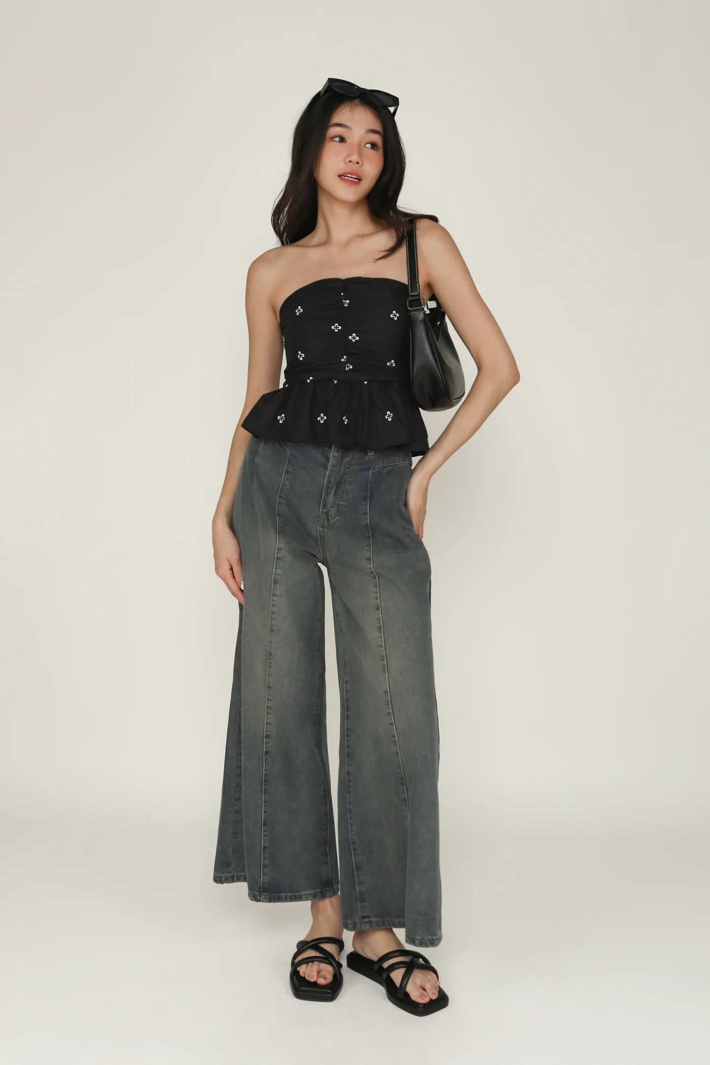 Nina Embroidery Padded Babydoll Tube Top - Image 16