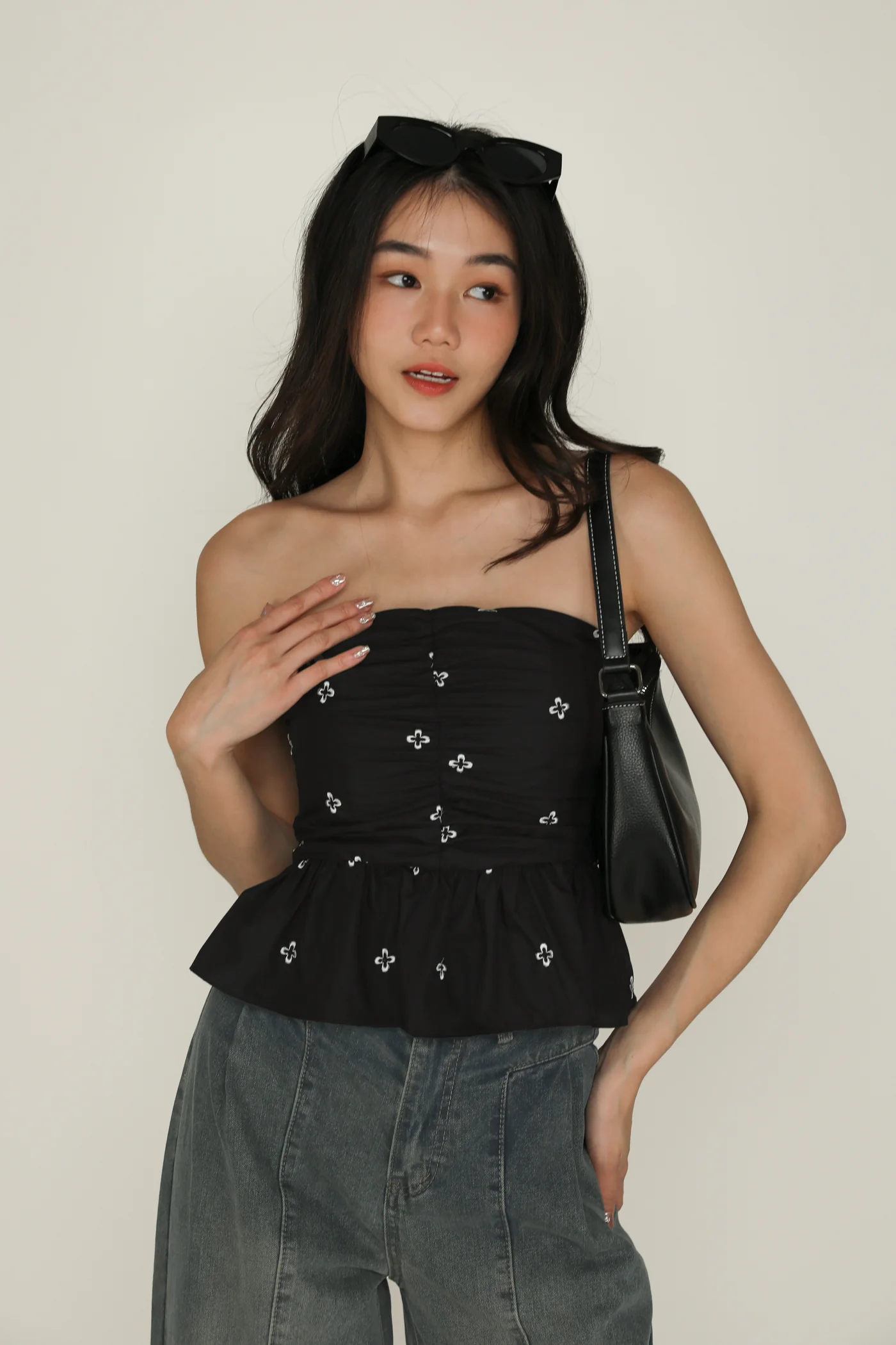 Nina Embroidery Padded Babydoll Tube Top - Image 18