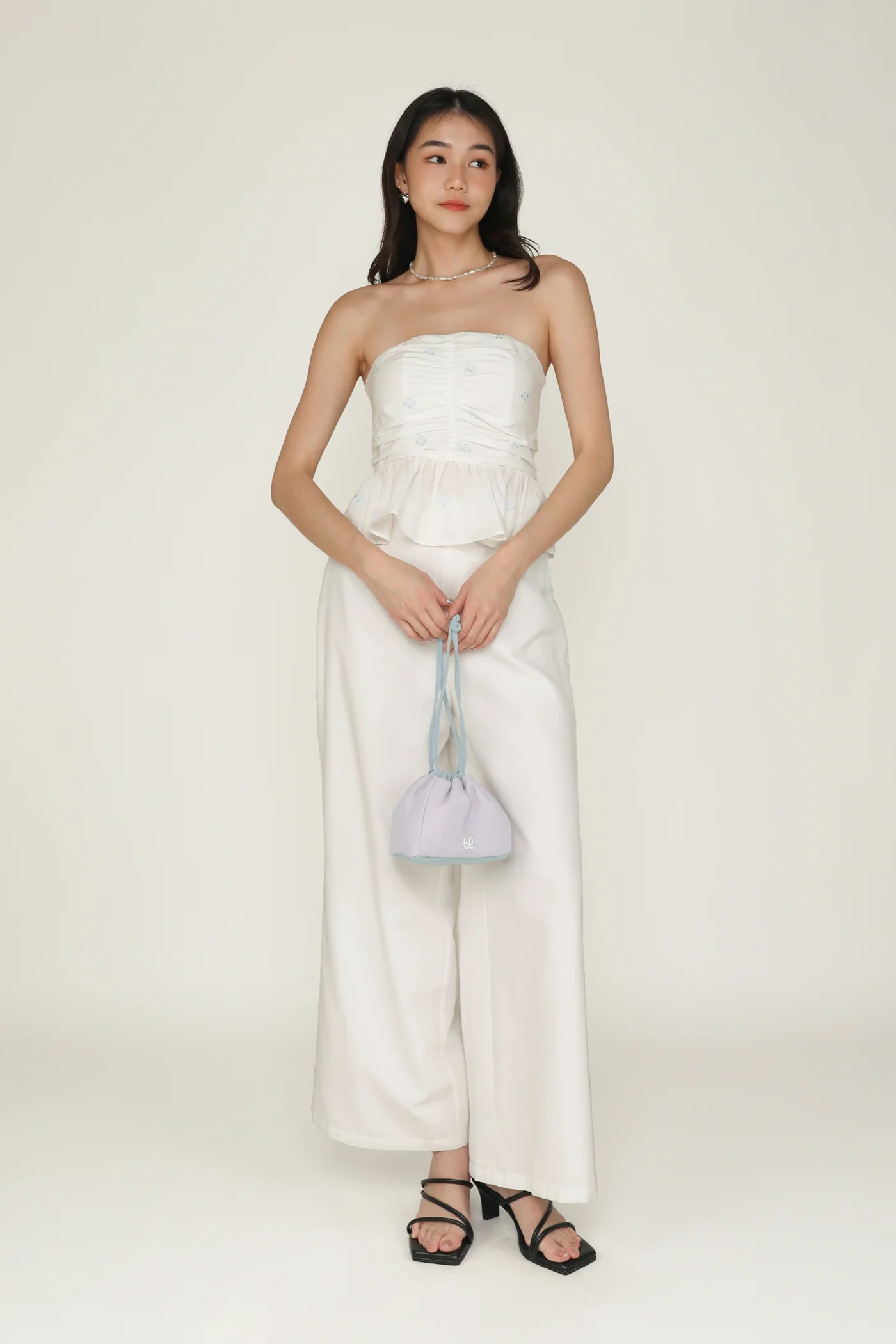 Nina Embroidery Padded Babydoll Tube Top - Image 2