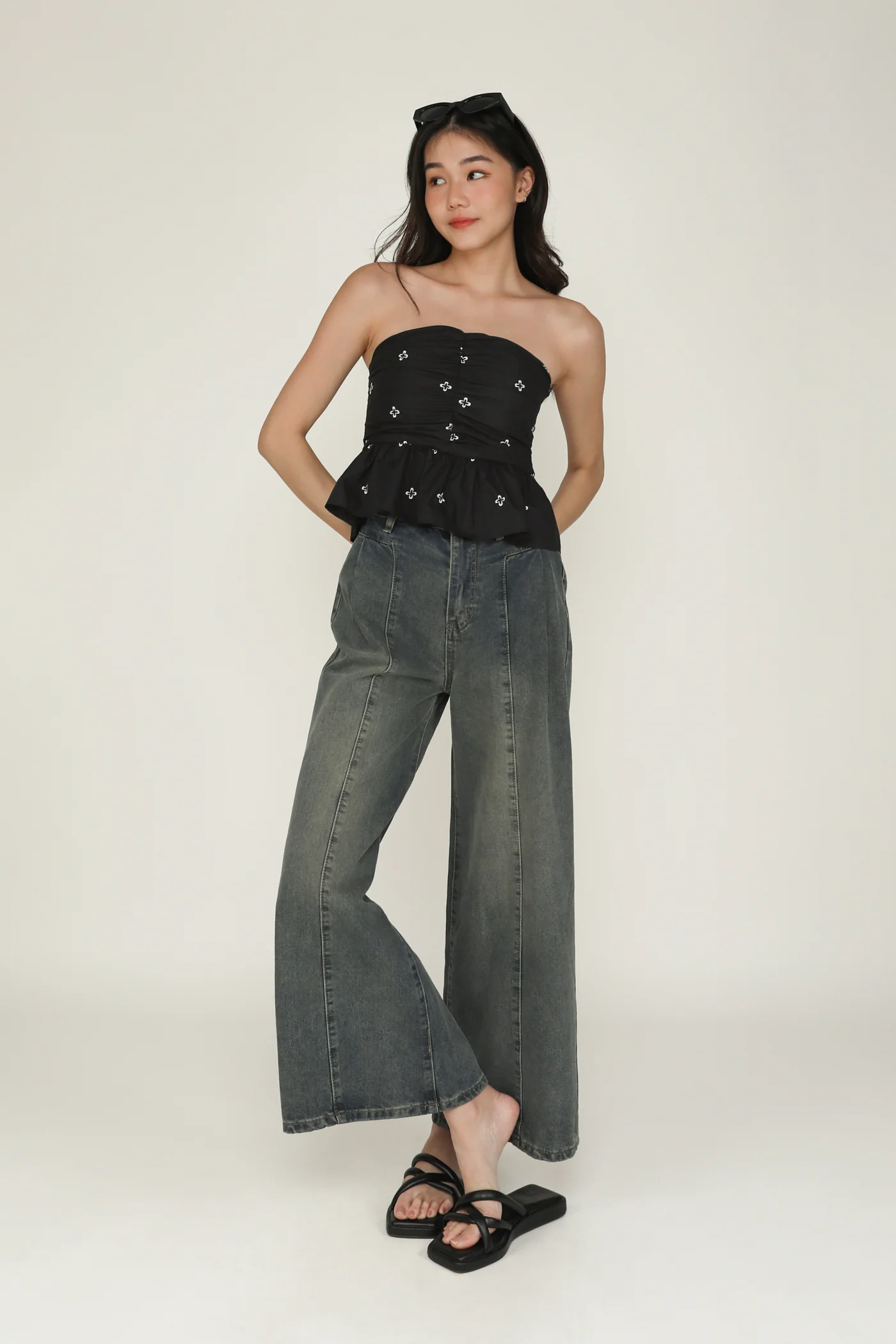 Nina Embroidery Padded Babydoll Tube Top - Image 20
