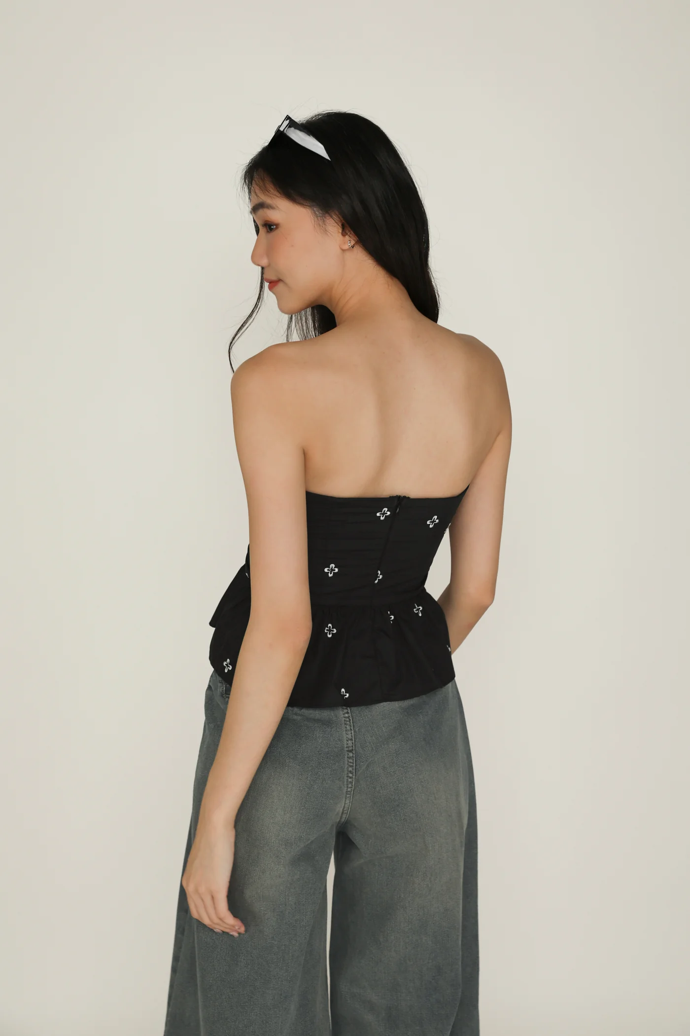Nina Embroidery Padded Babydoll Tube Top - Image 21