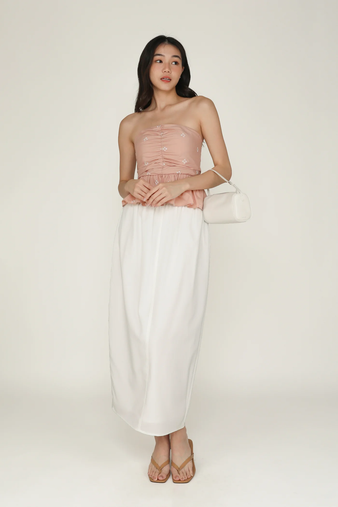 Nina Embroidery Padded Babydoll Tube Top - Image 8