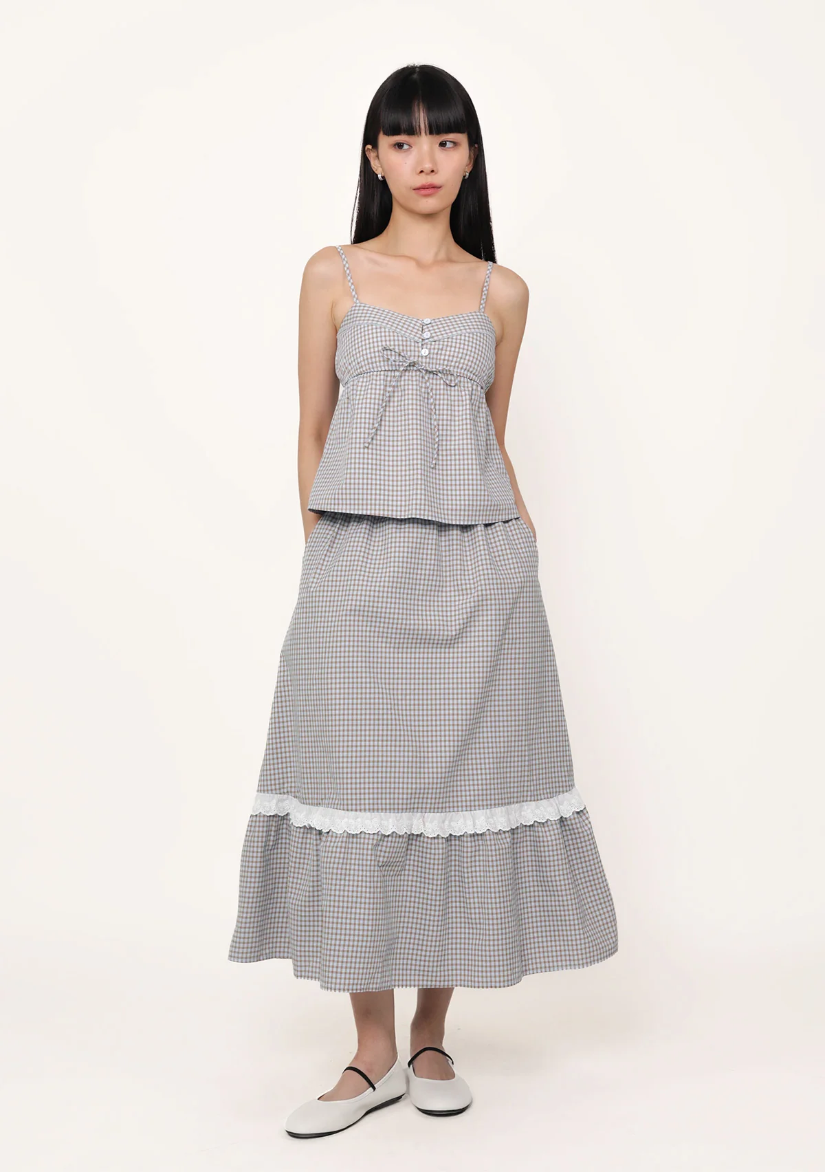 Nora Babydoll Padded Top (Plaid) - Image 4
