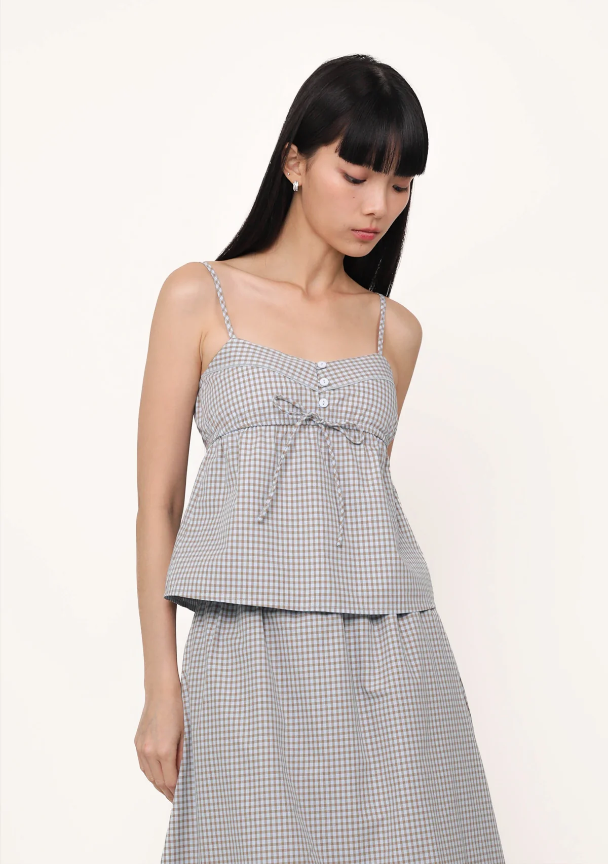 Nora Babydoll Padded Top (Plaid) - Image 5