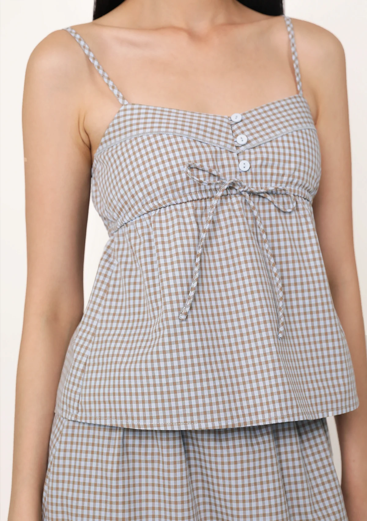 Nora Babydoll Padded Top (Plaid) - Image 6