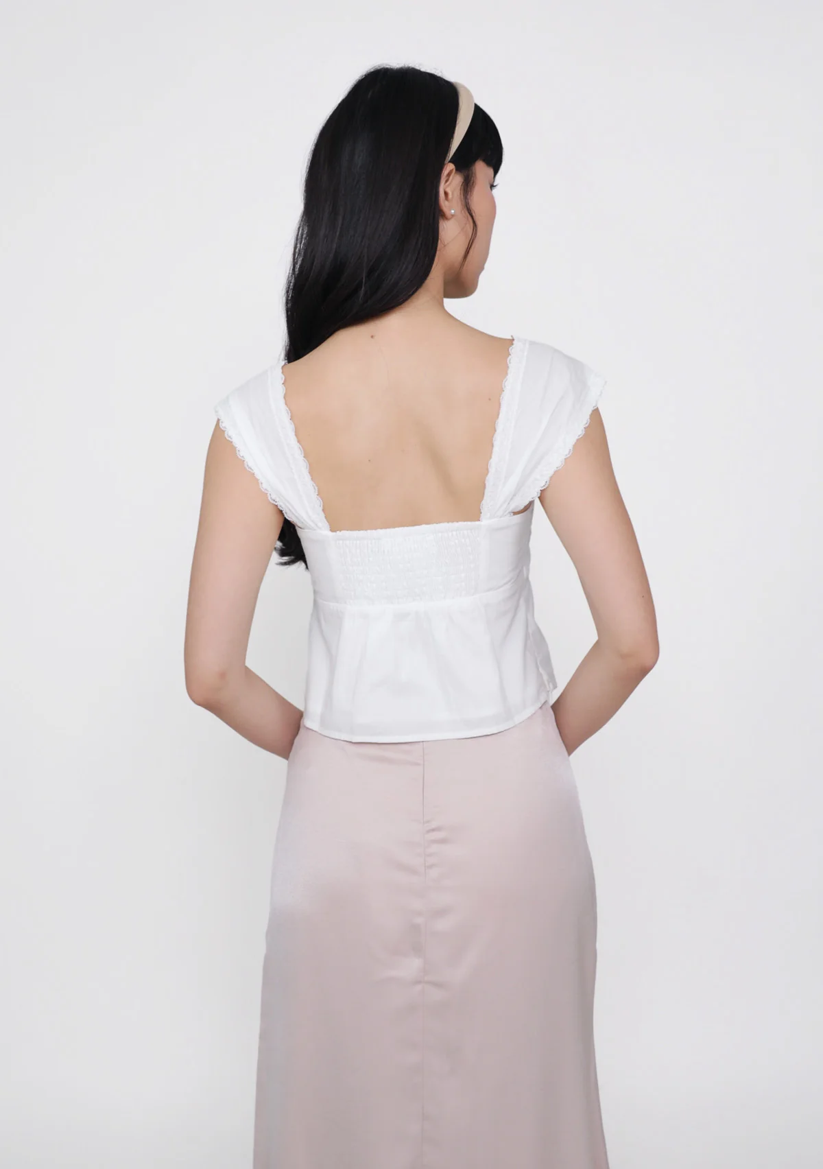 Nyu Ribbon Lace Trim Padded Top - Image 10