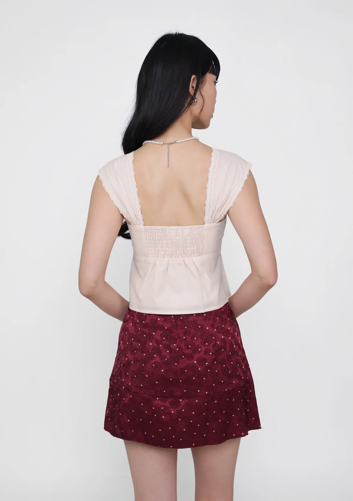 Nyu Ribbon Lace Trim Padded Top - Image 6
