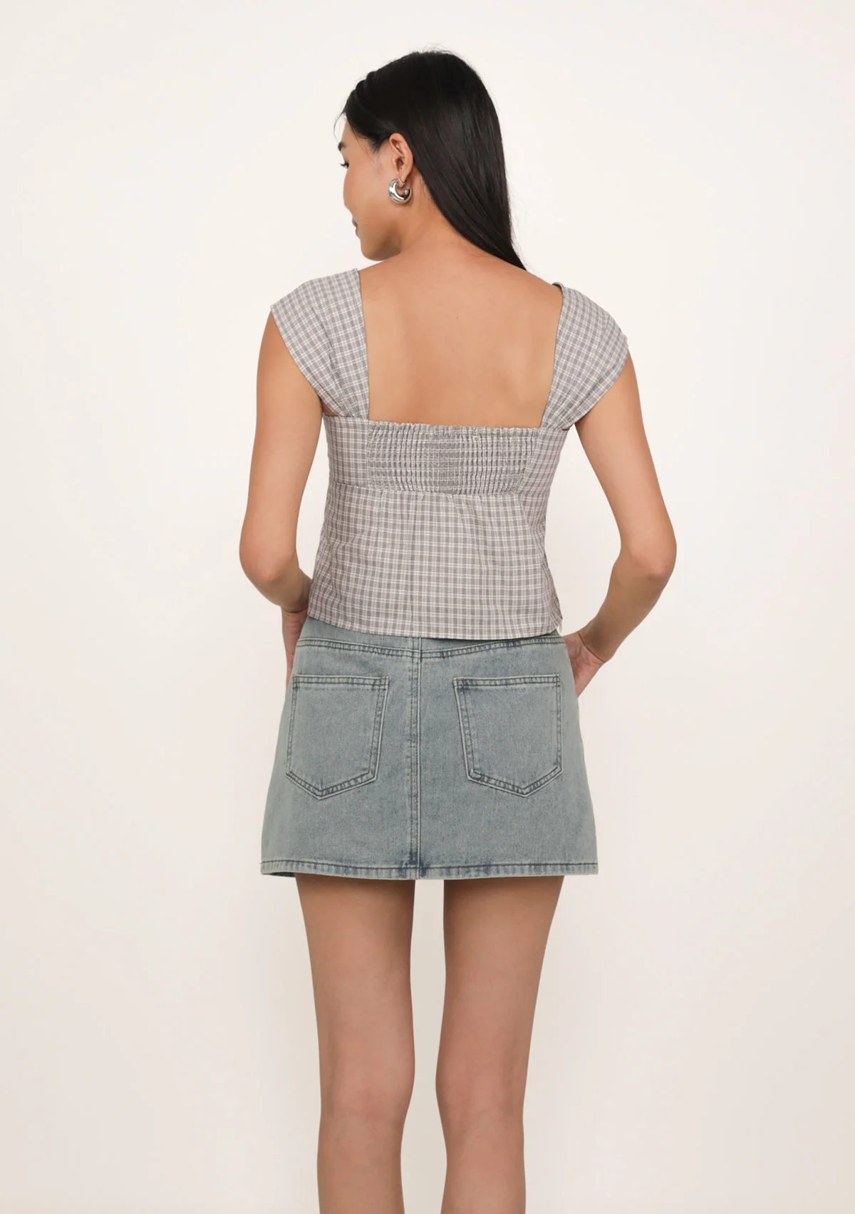 Nyu Ribbon Padded Top (Plaid) - Image 12