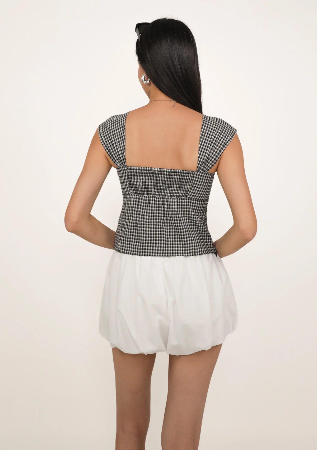 Nyu Ribbon Padded Top (Plaid) - Image 16