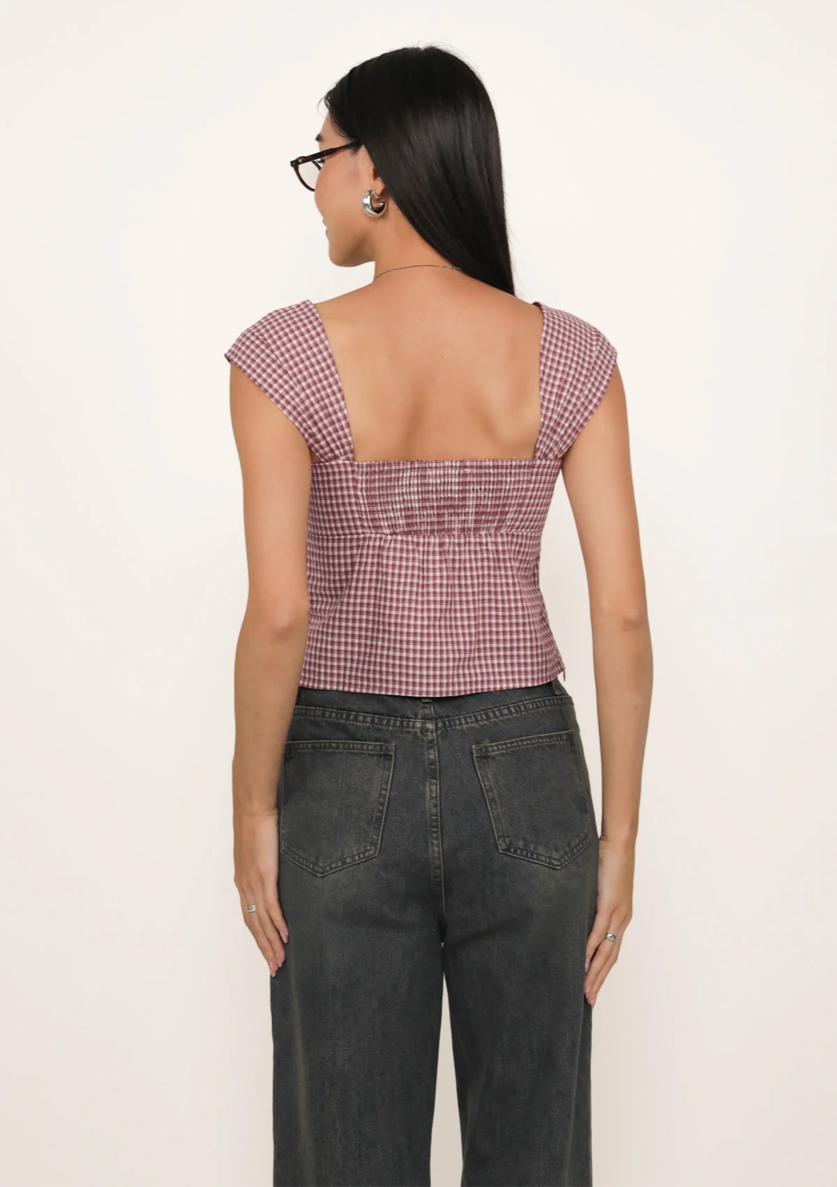 Nyu Ribbon Padded Top (Plaid) - Image 7