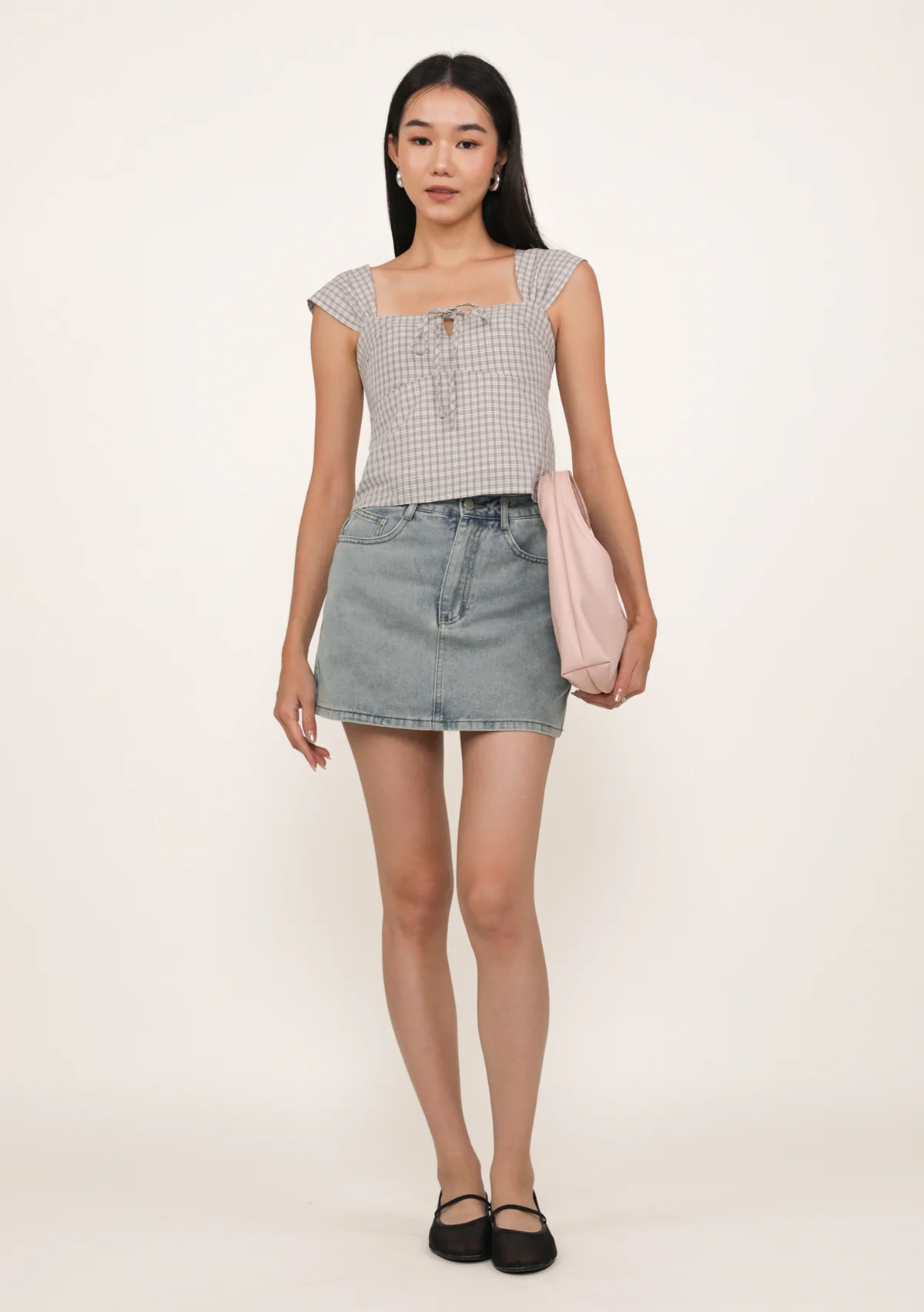 Nyu Ribbon Padded Top (Plaid) - Image 8