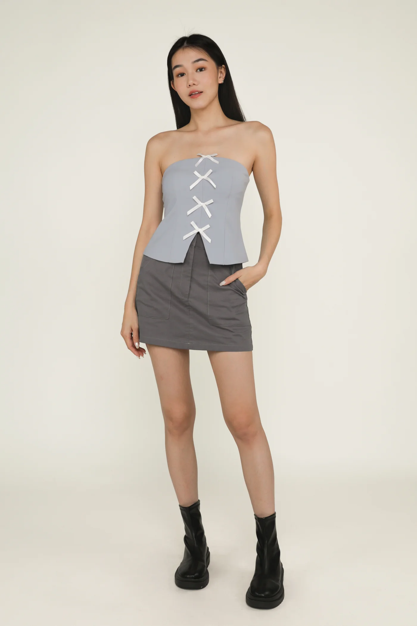 Olea Ribbon Tube Padded Top - Image 24