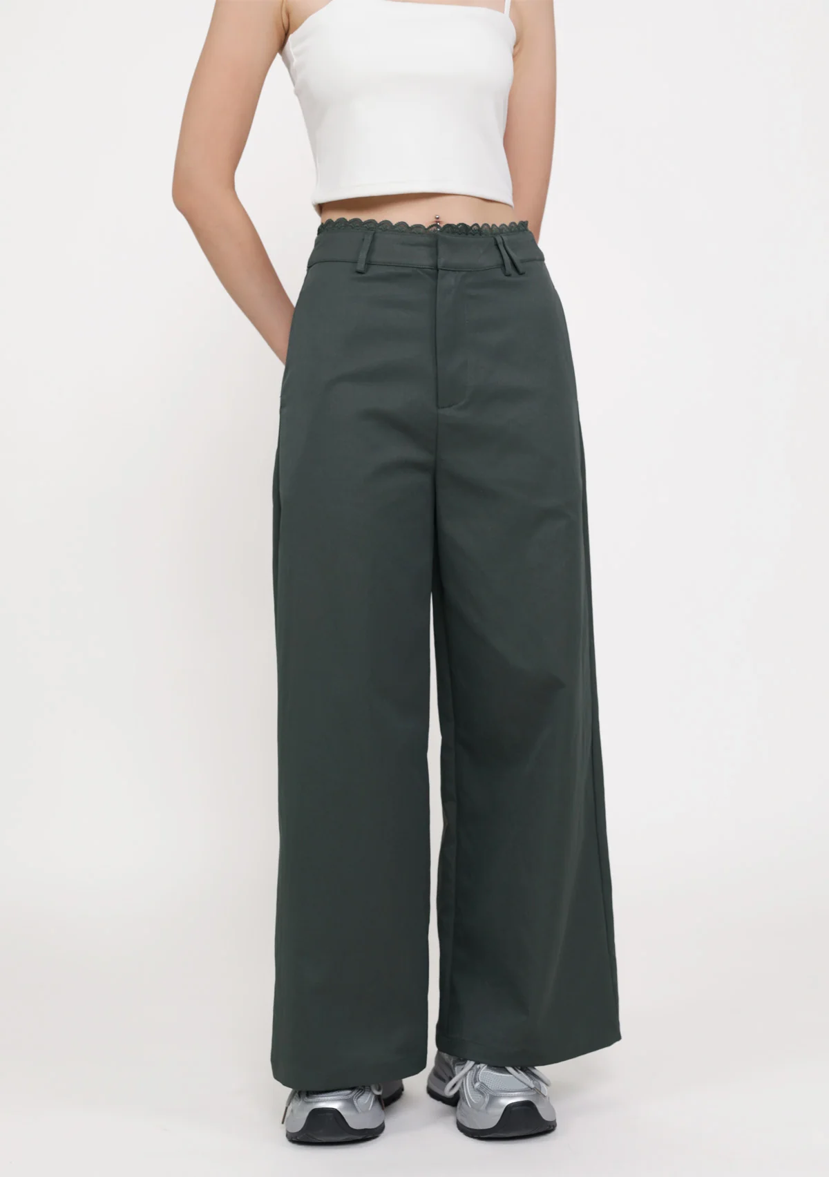 Olivia Lace Trim Wide Leg Pants - Image 13