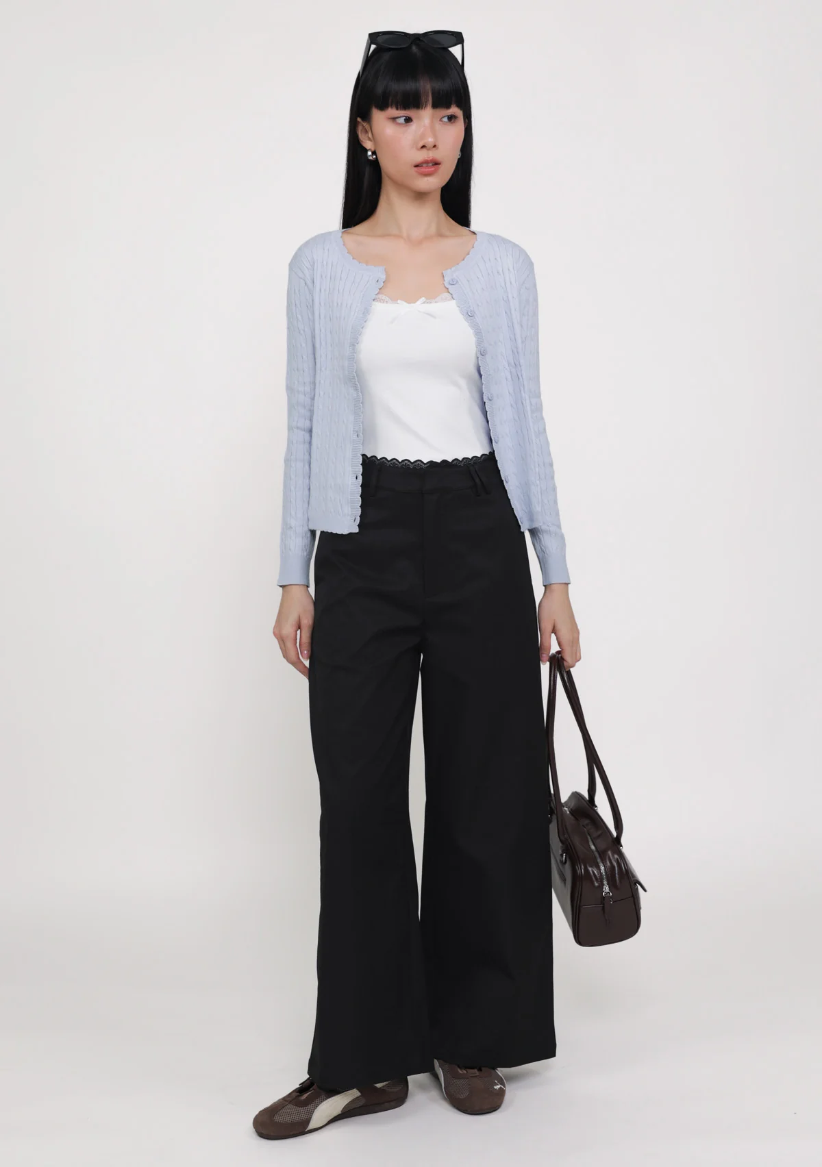 Olivia Lace Trim Wide Leg Pants - Image 3