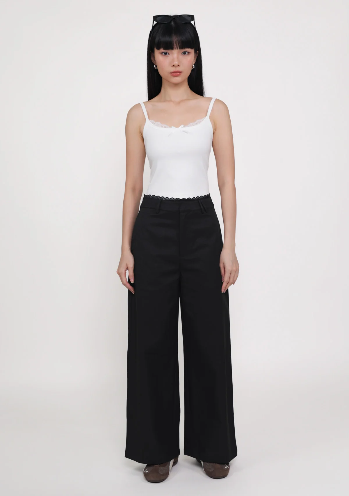 Olivia Lace Trim Wide Leg Pants - Image 8