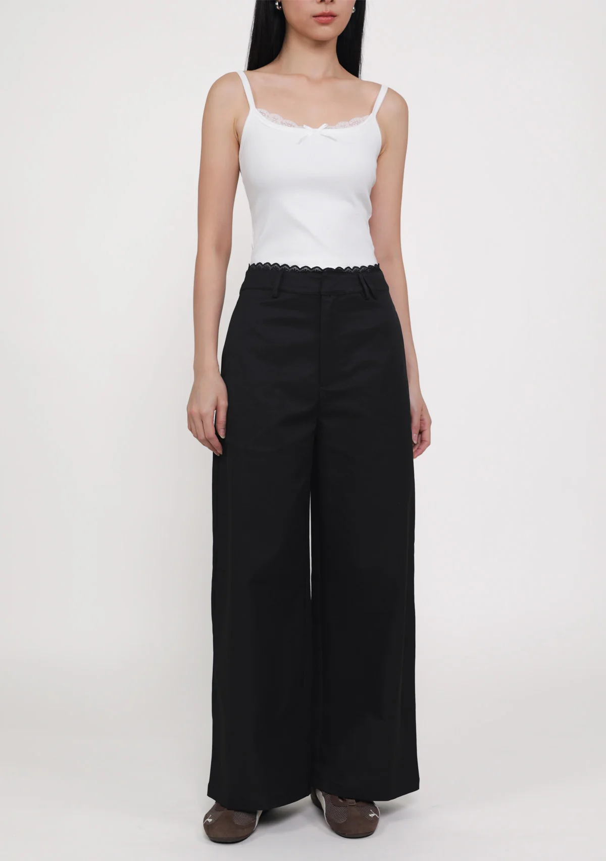 Olivia Lace Trim Wide Leg Pants - Image 9