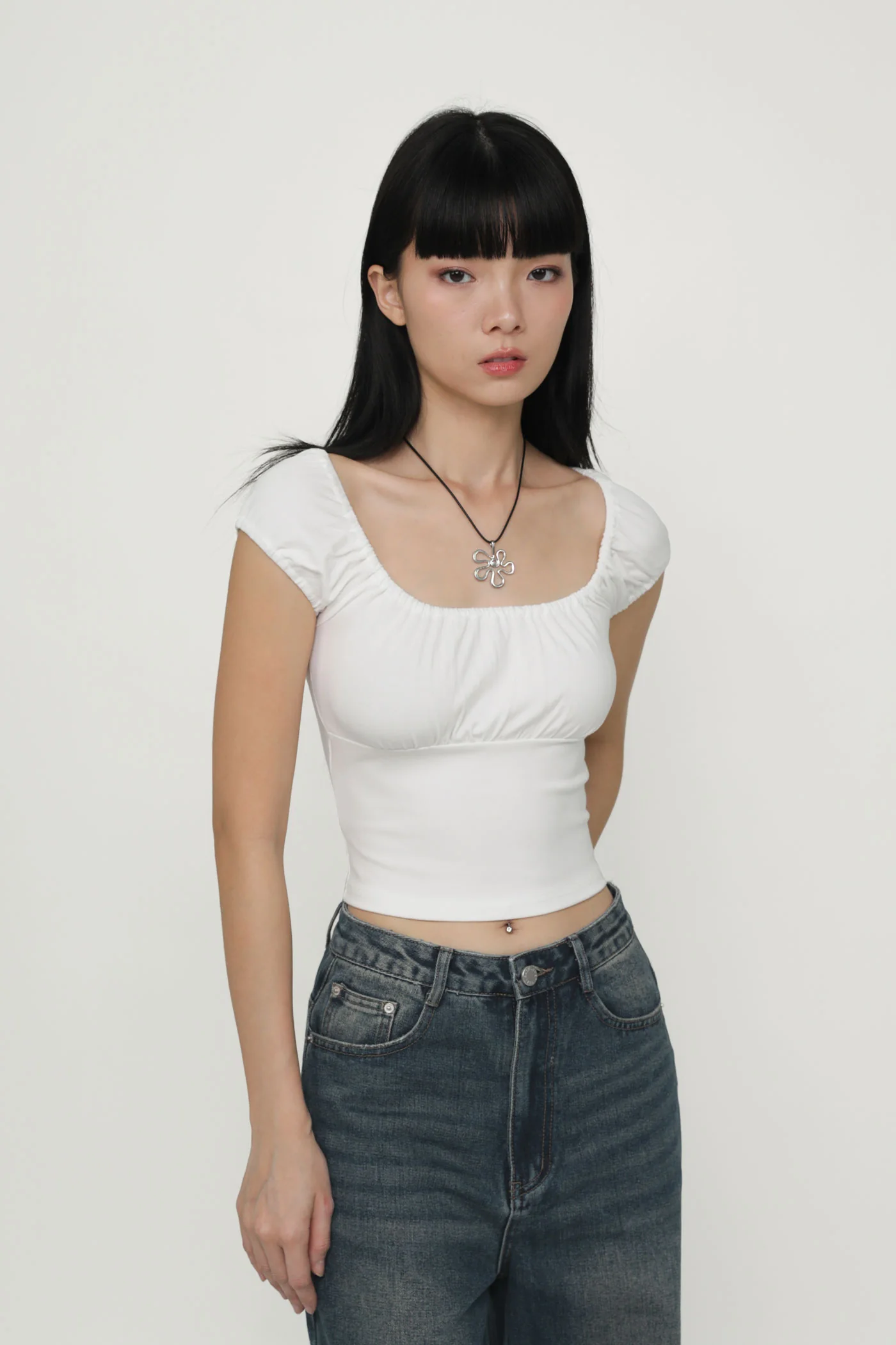 Pamela Ruched Basic Top - Image 12