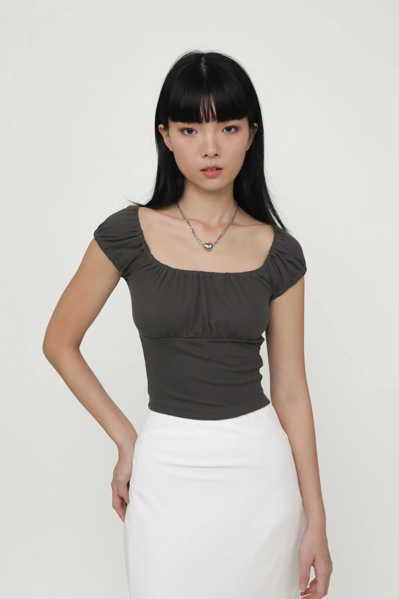 Pamela Ruched Basic Top - Image 19