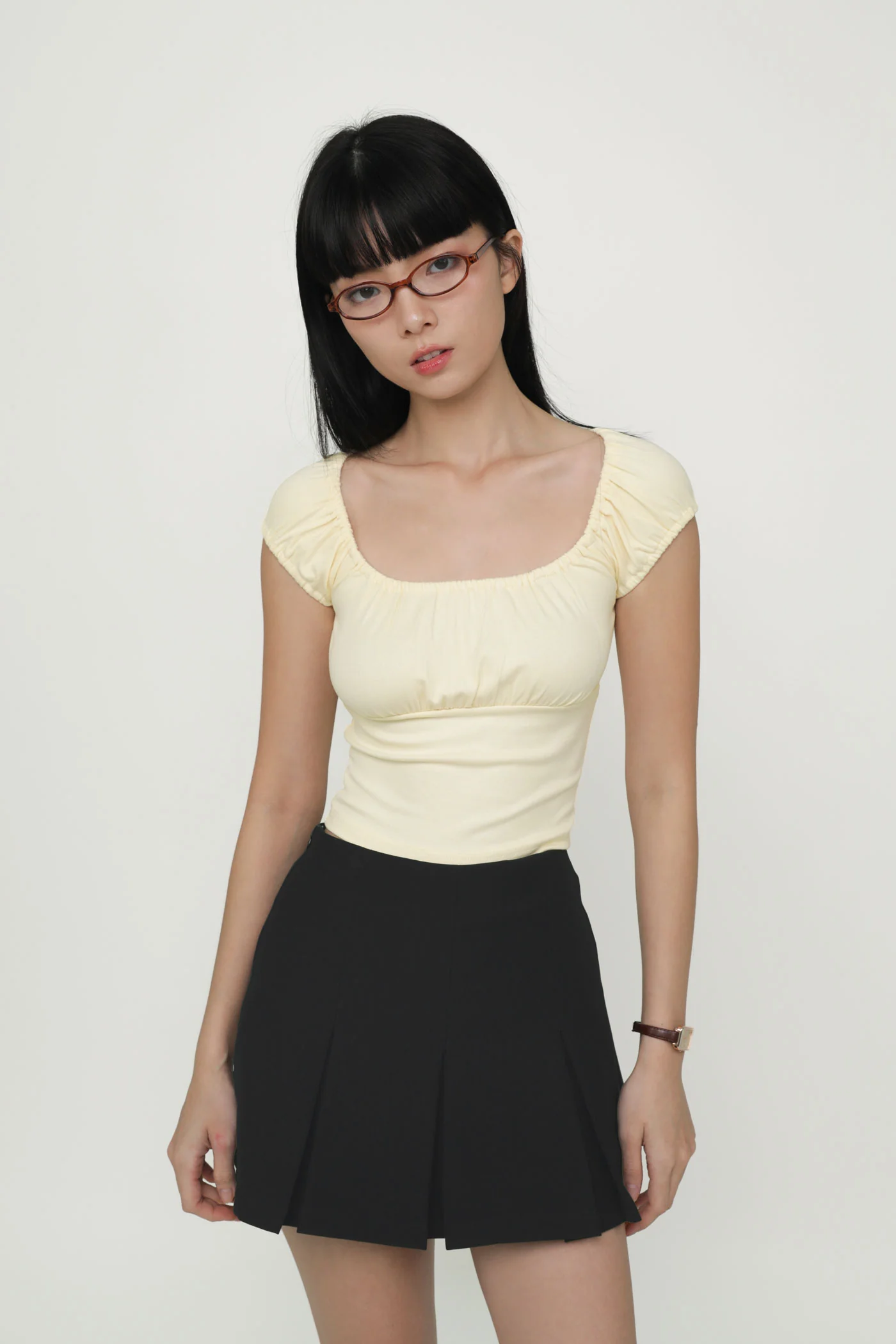 Pamela Ruched Basic Top - Image 22