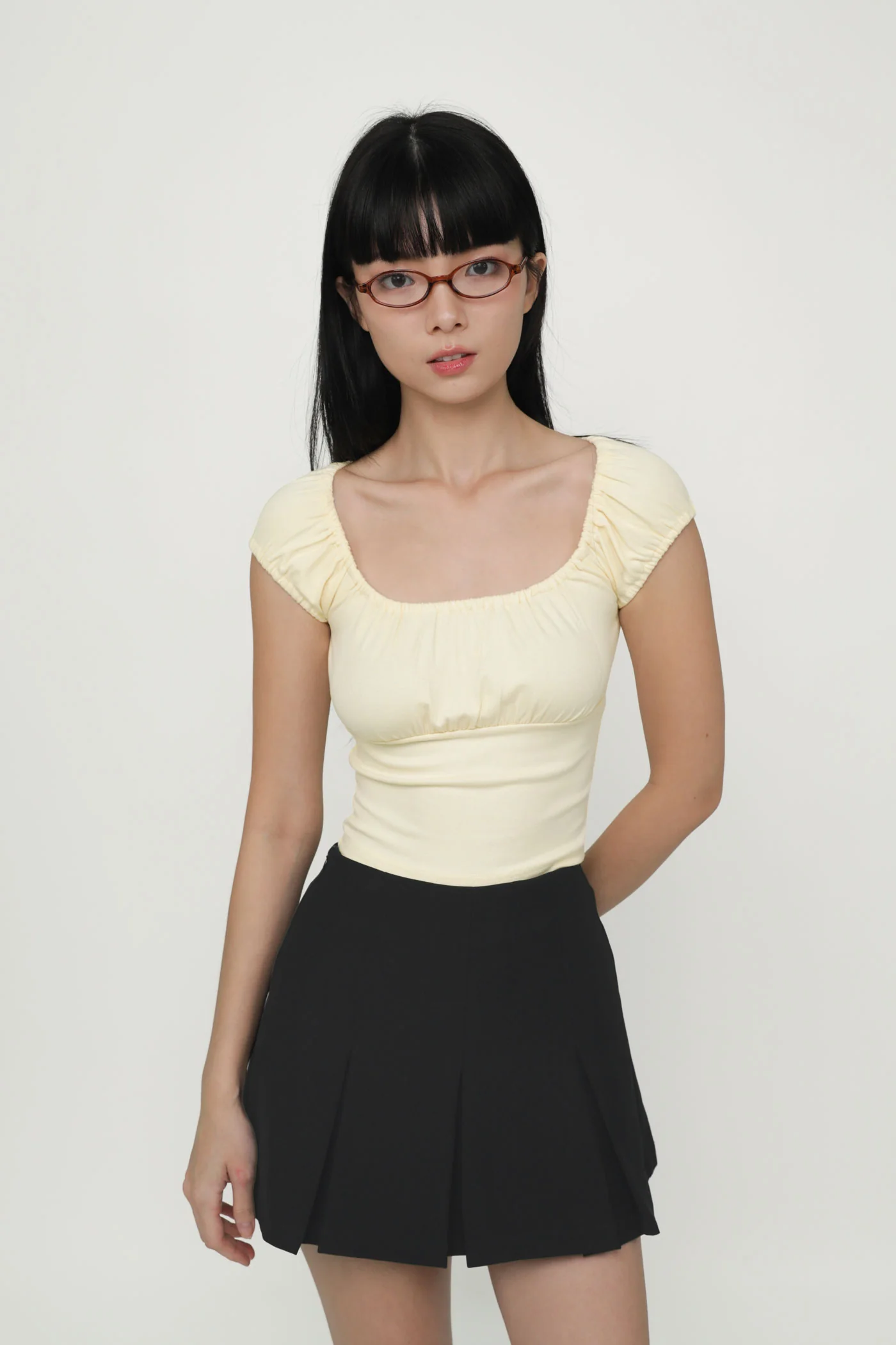 Pamela Ruched Basic Top - Image 26