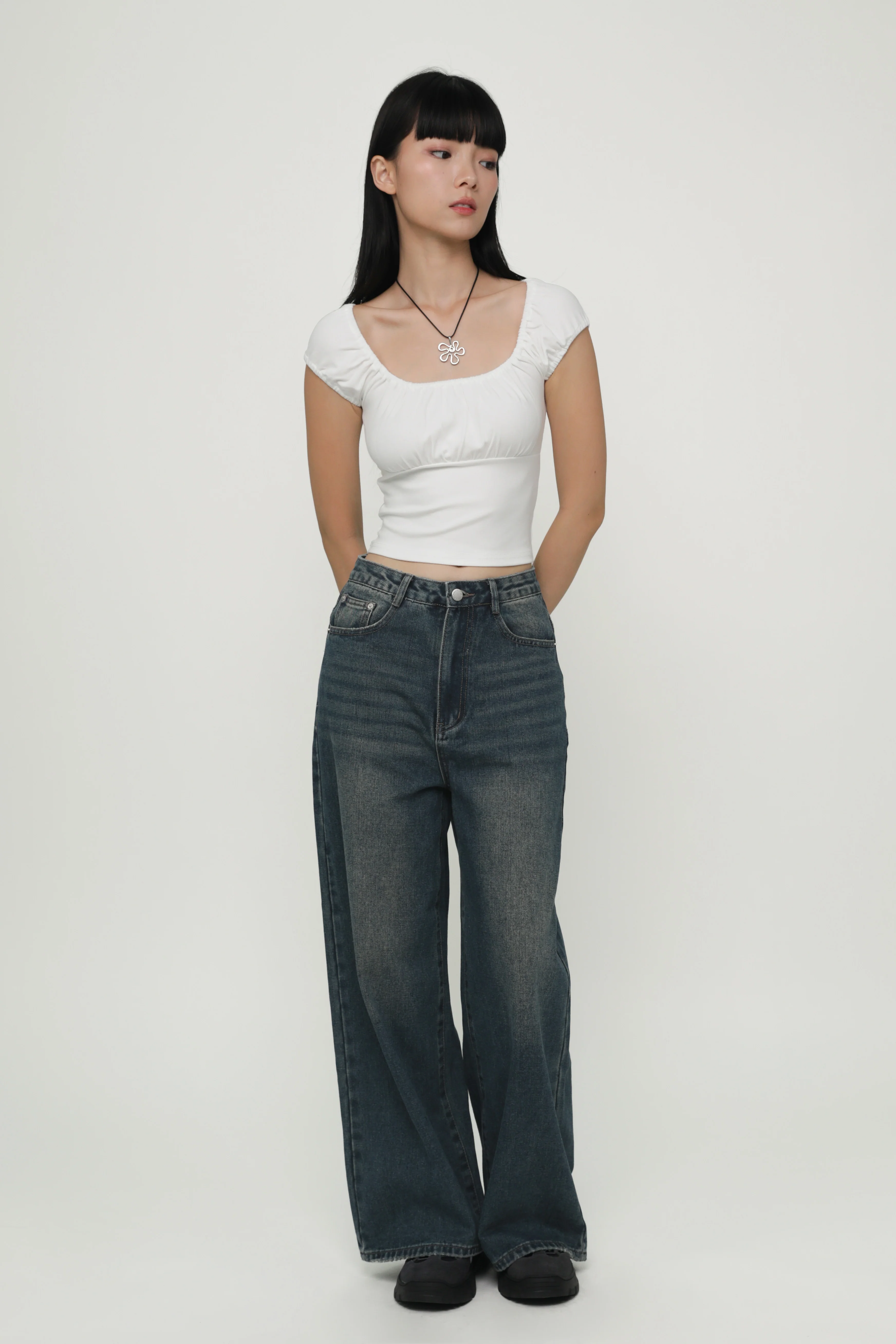 Pamela Ruched Basic Top - Image 8