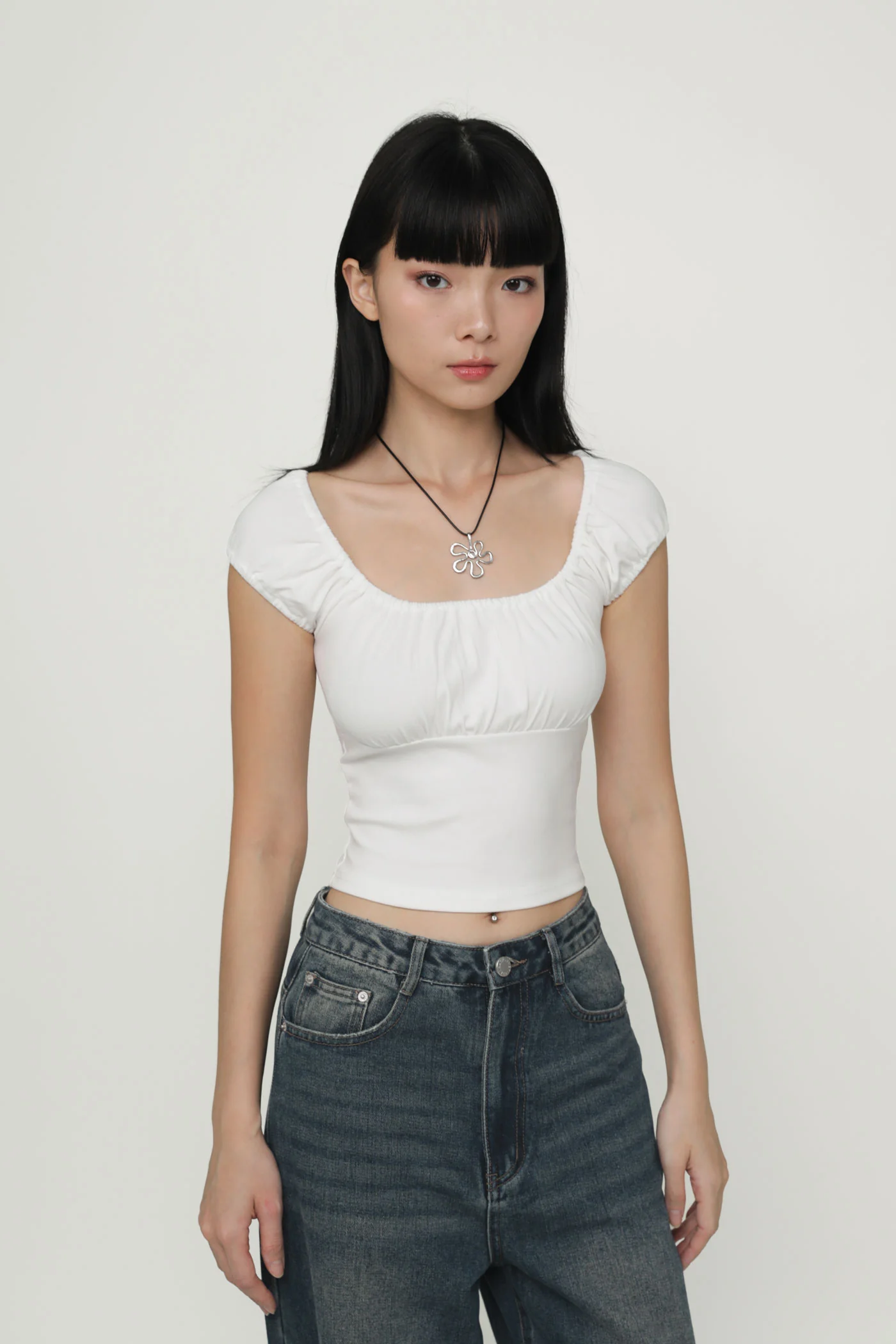 Pamela Ruched Basic Top - Image 9