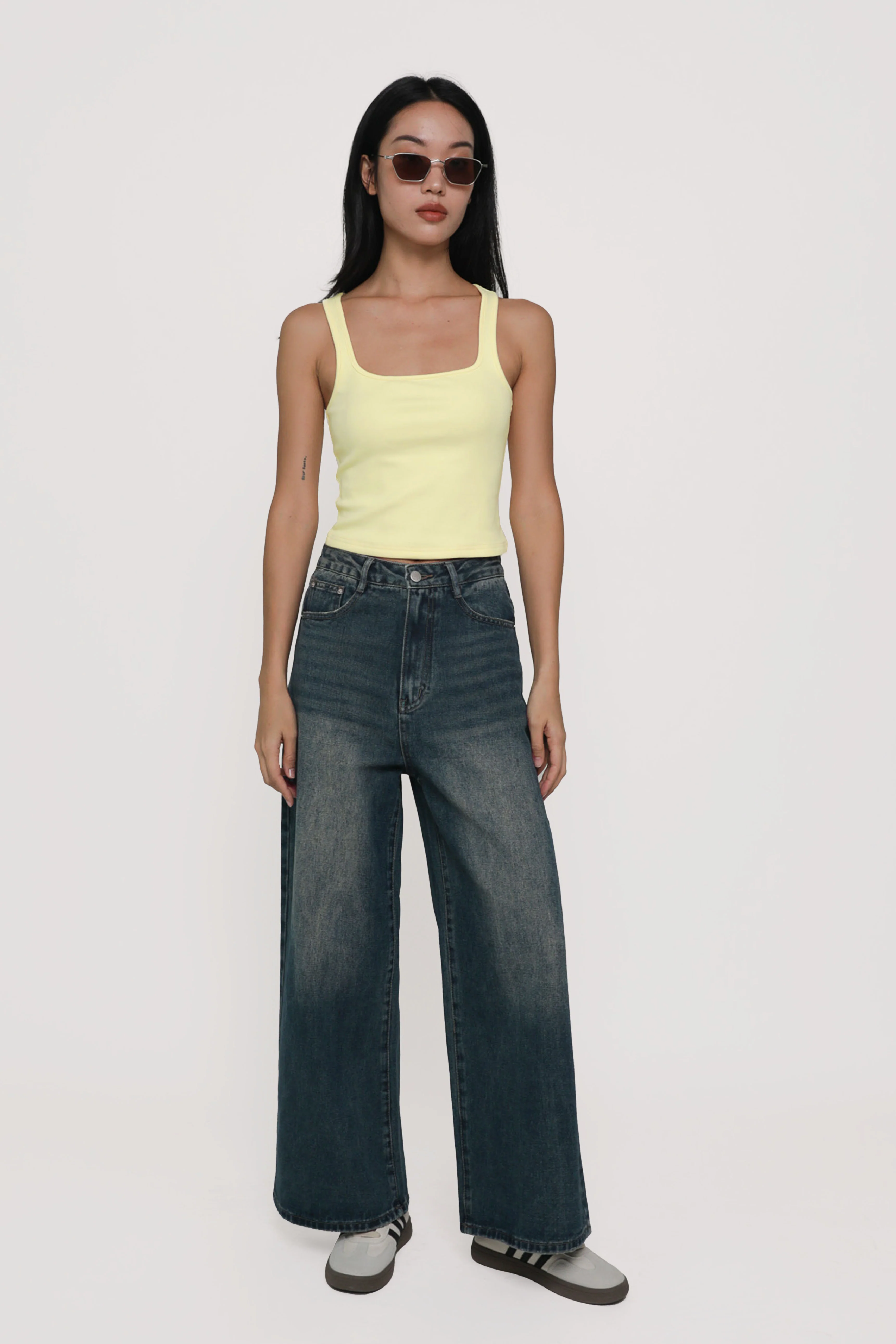 Petite Benjamin Wide Leg Denim Jeans - Image 12