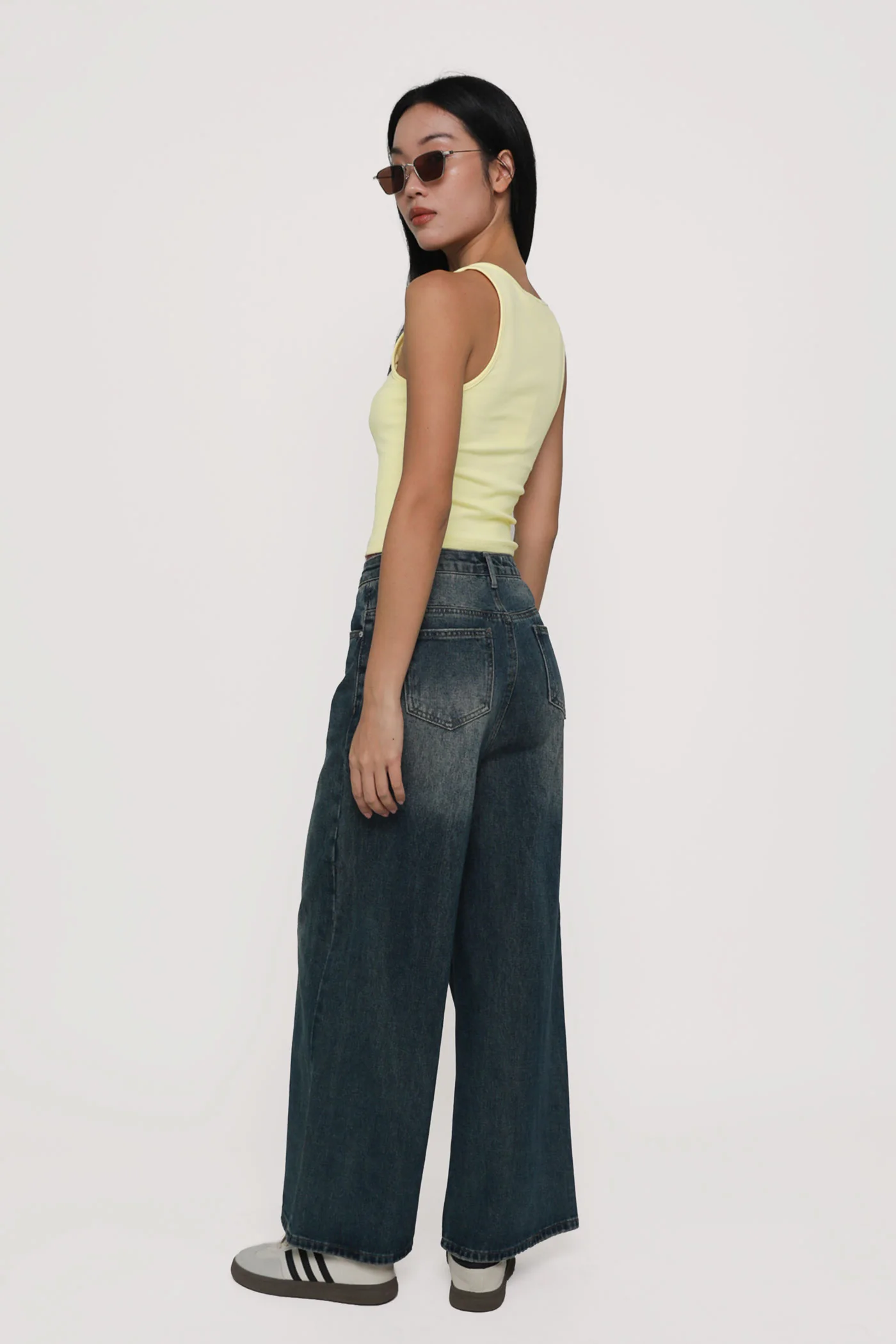 Petite Benjamin Wide Leg Denim Jeans - Image 13