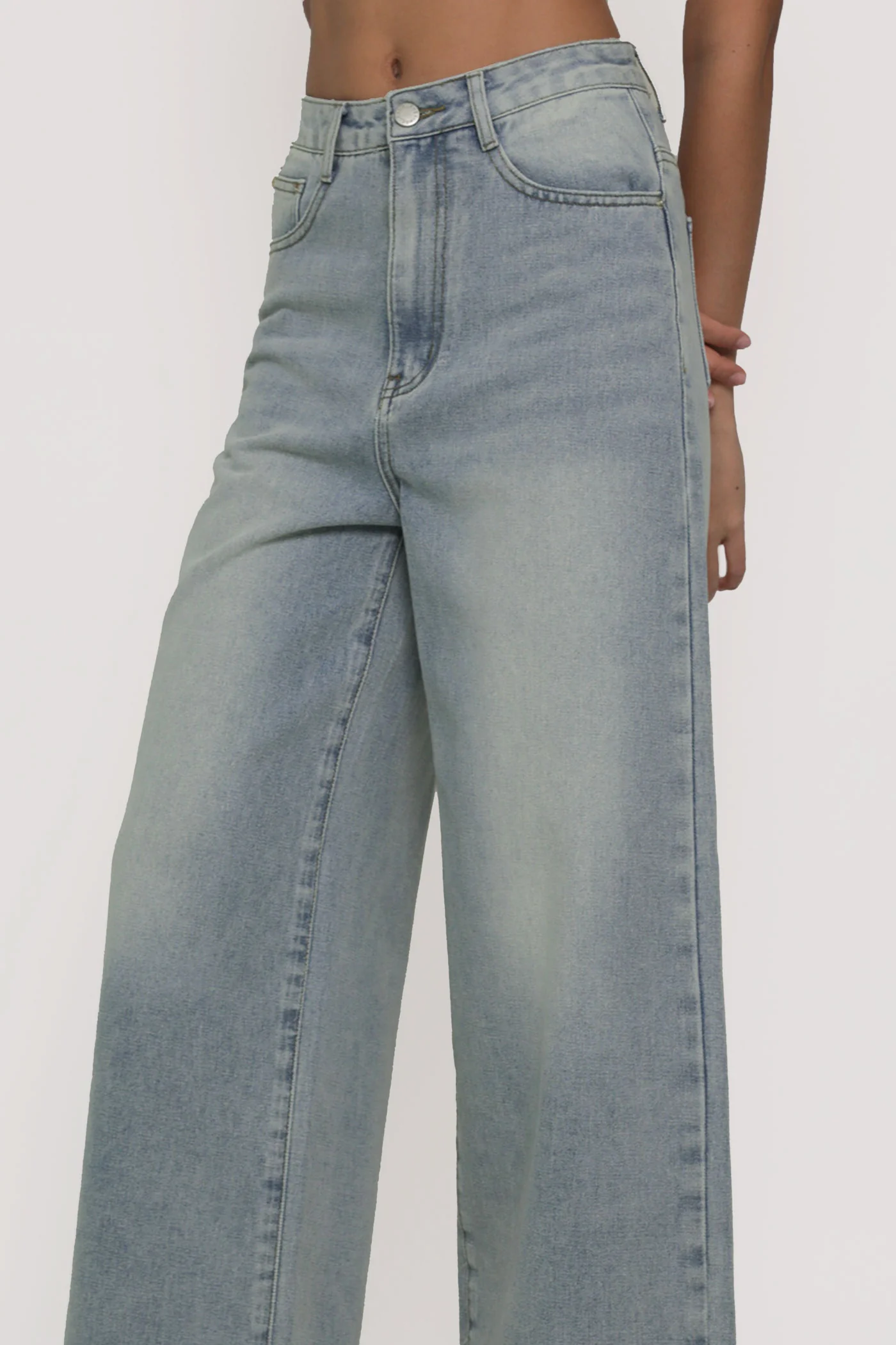 Petite Benjamin Wide Leg Denim Jeans - Image 16