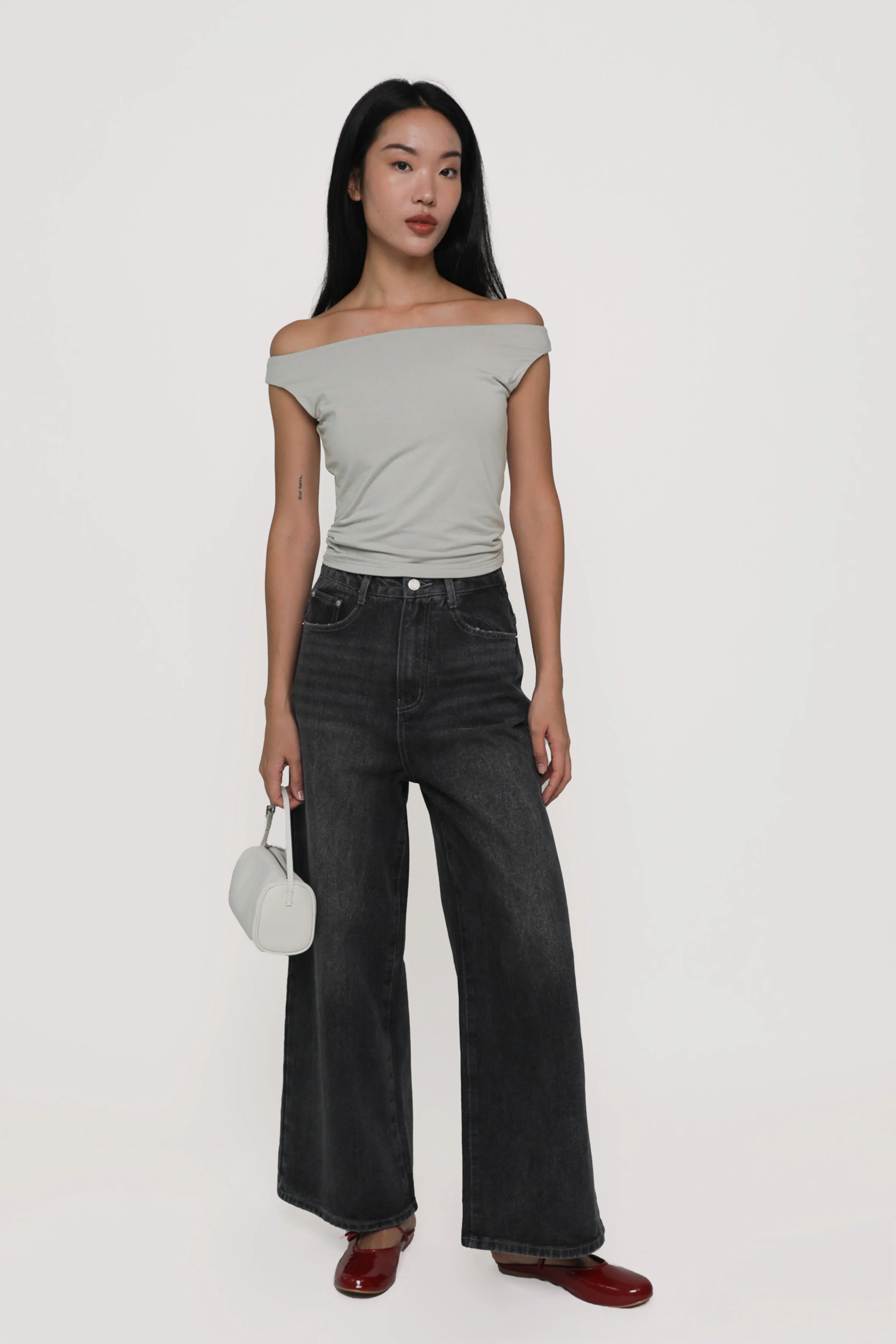 Petite Benjamin Wide Leg Denim Jeans - Image 20