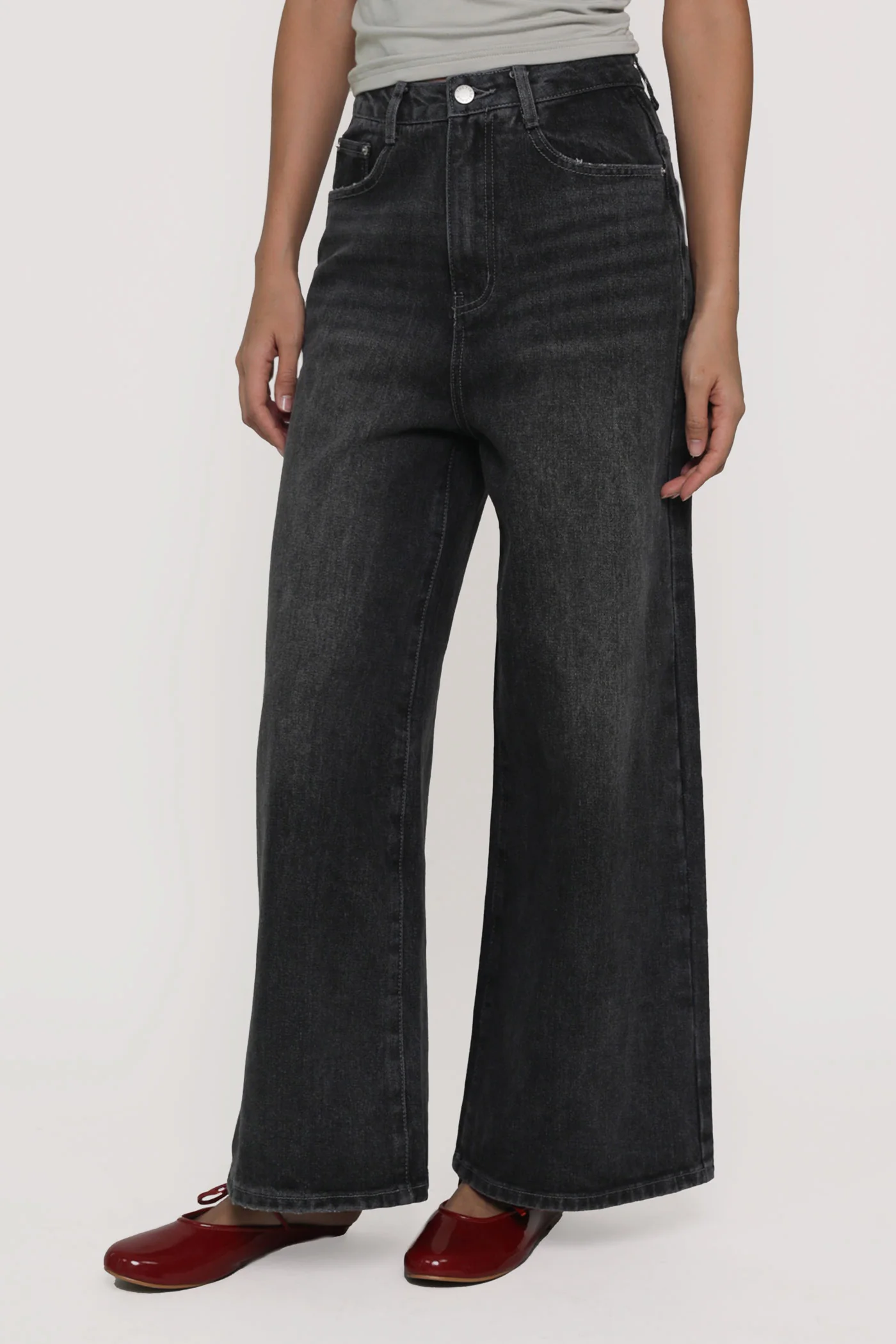 Petite Benjamin Wide Leg Denim Jeans - Image 22