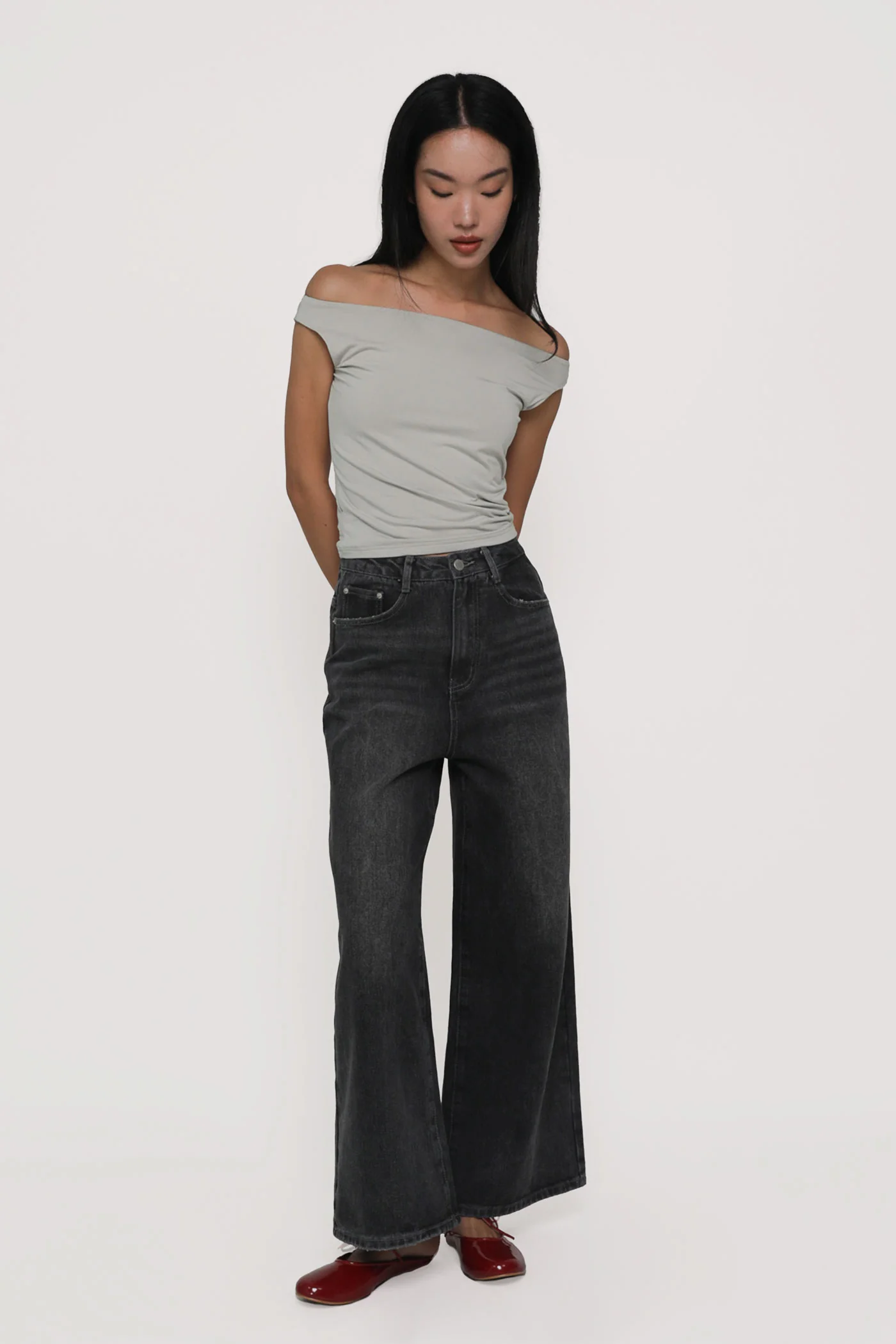 Petite Benjamin Wide Leg Denim Jeans - Image 23