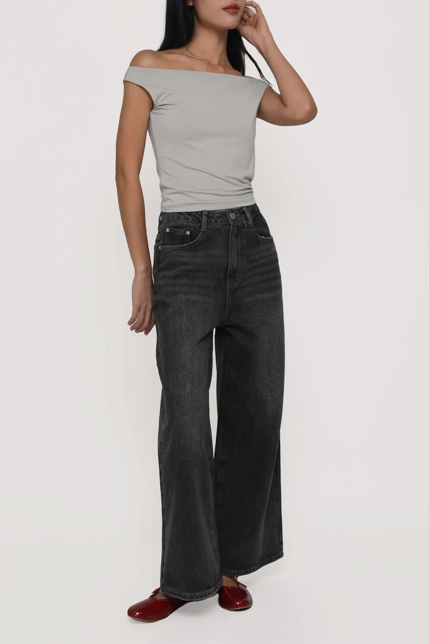 Petite Benjamin Wide Leg Denim Jeans - Image 24