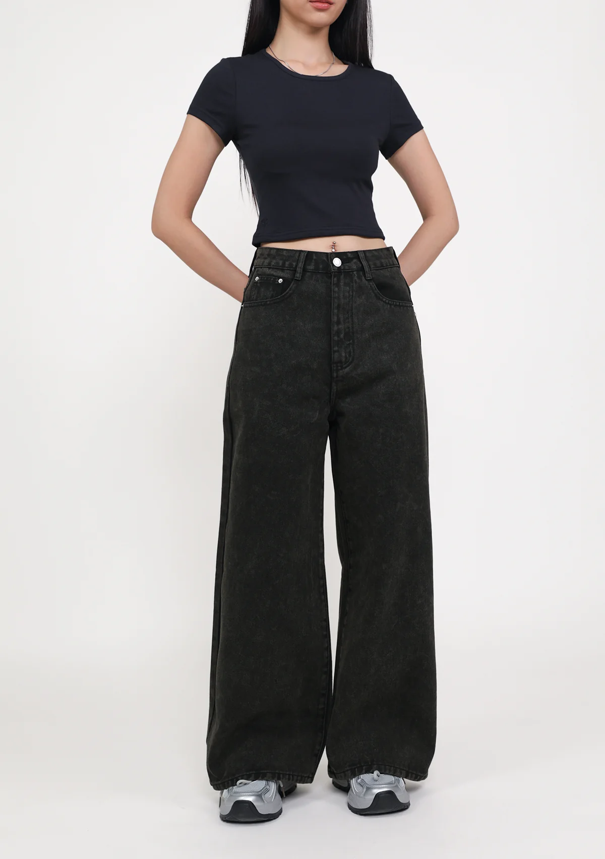 Petite Benjamin Wide Leg Denim Jeans - Image 45