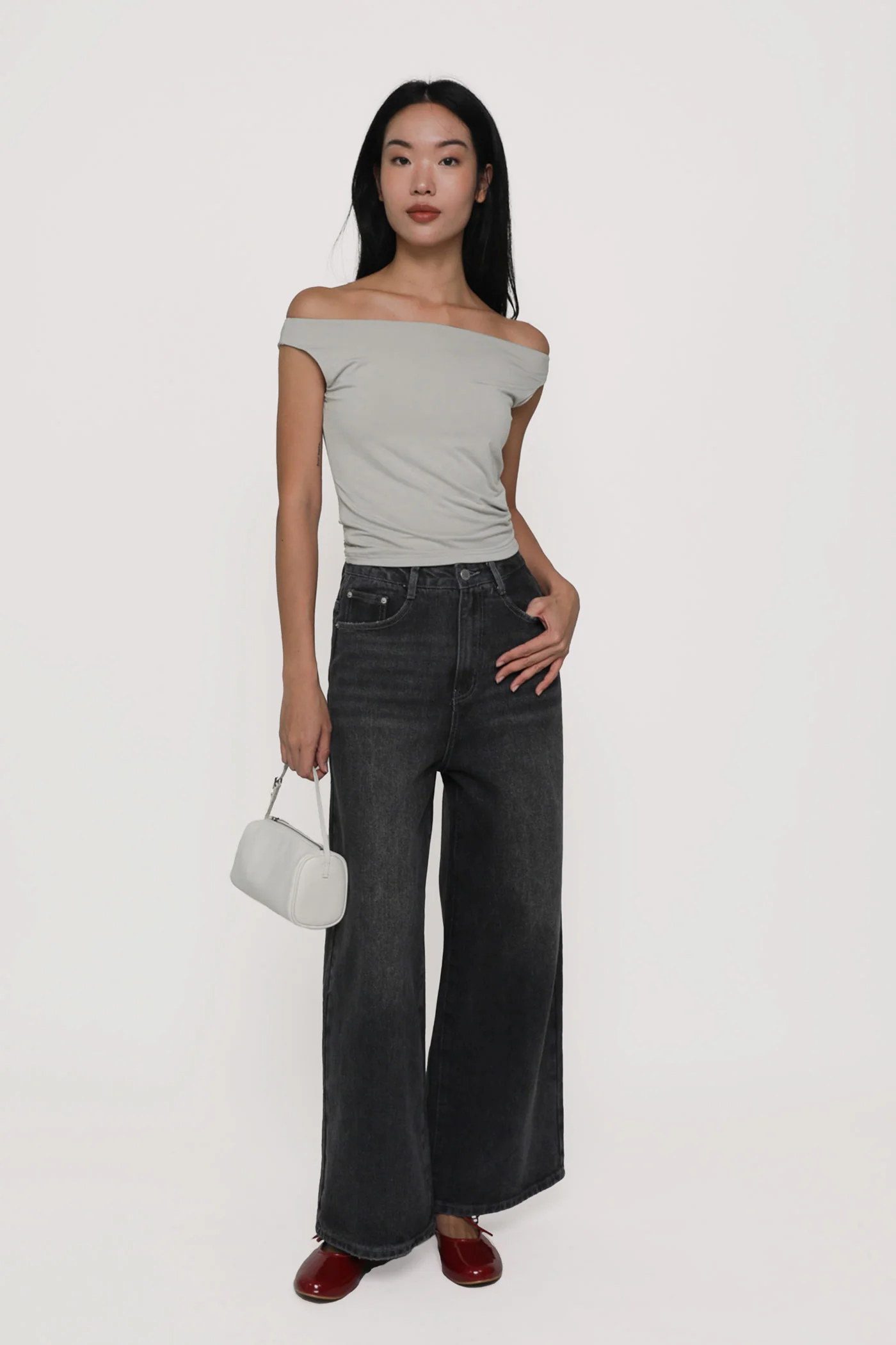 Petite Benjamin Wide Leg Denim Jeans - Image 5