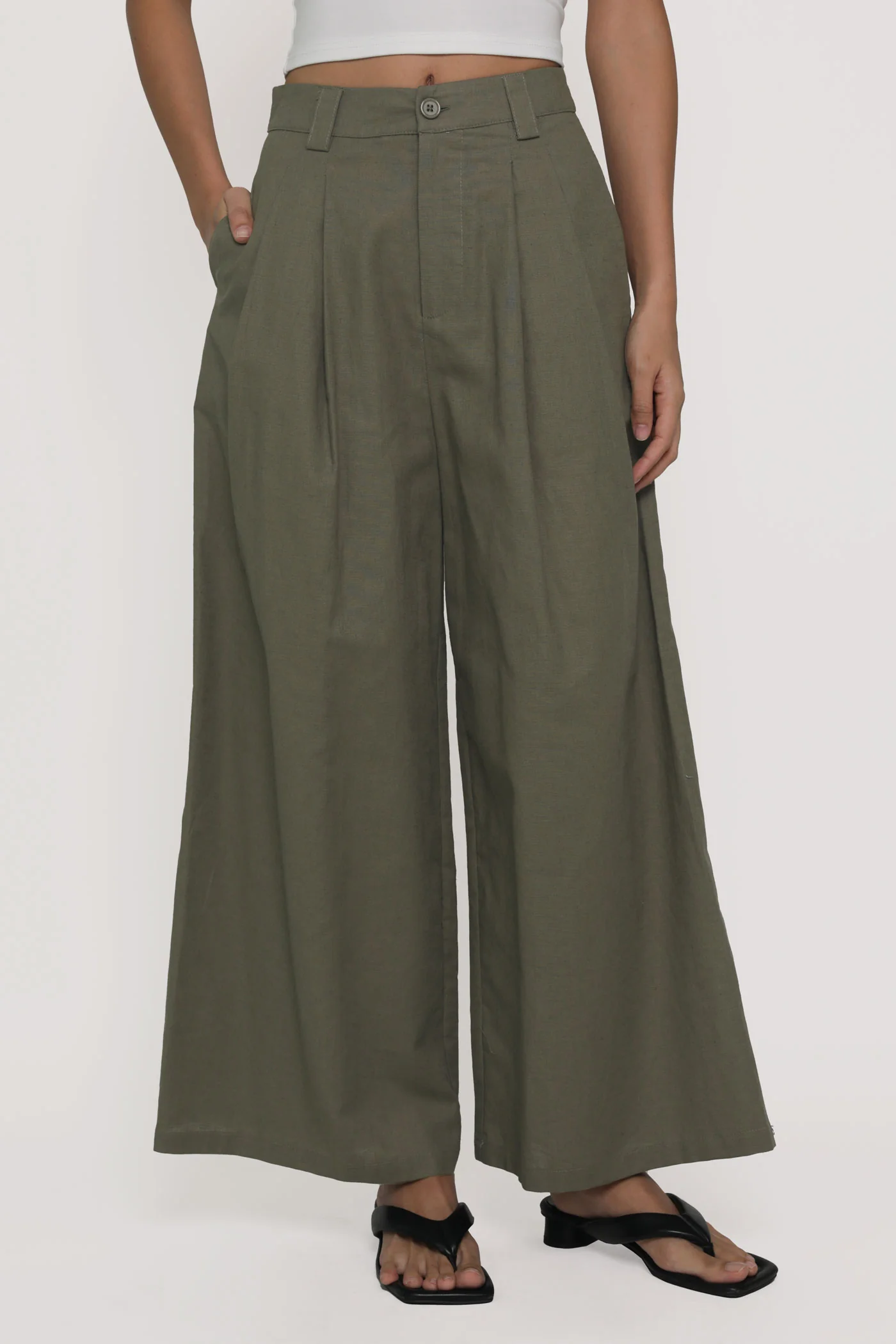 Petite Camila Wide Leg Linen Pants - Image 18