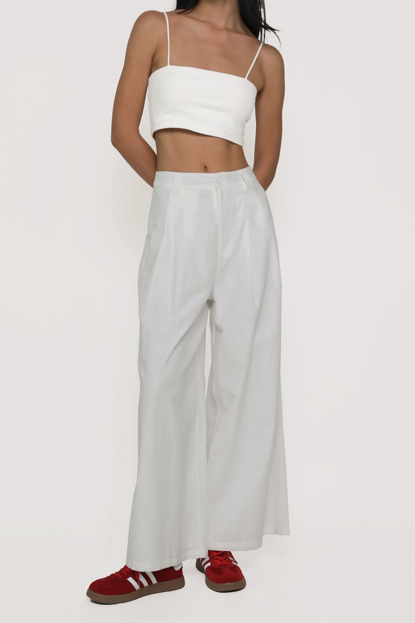Petite Camila Wide Leg Linen Pants - Image 3