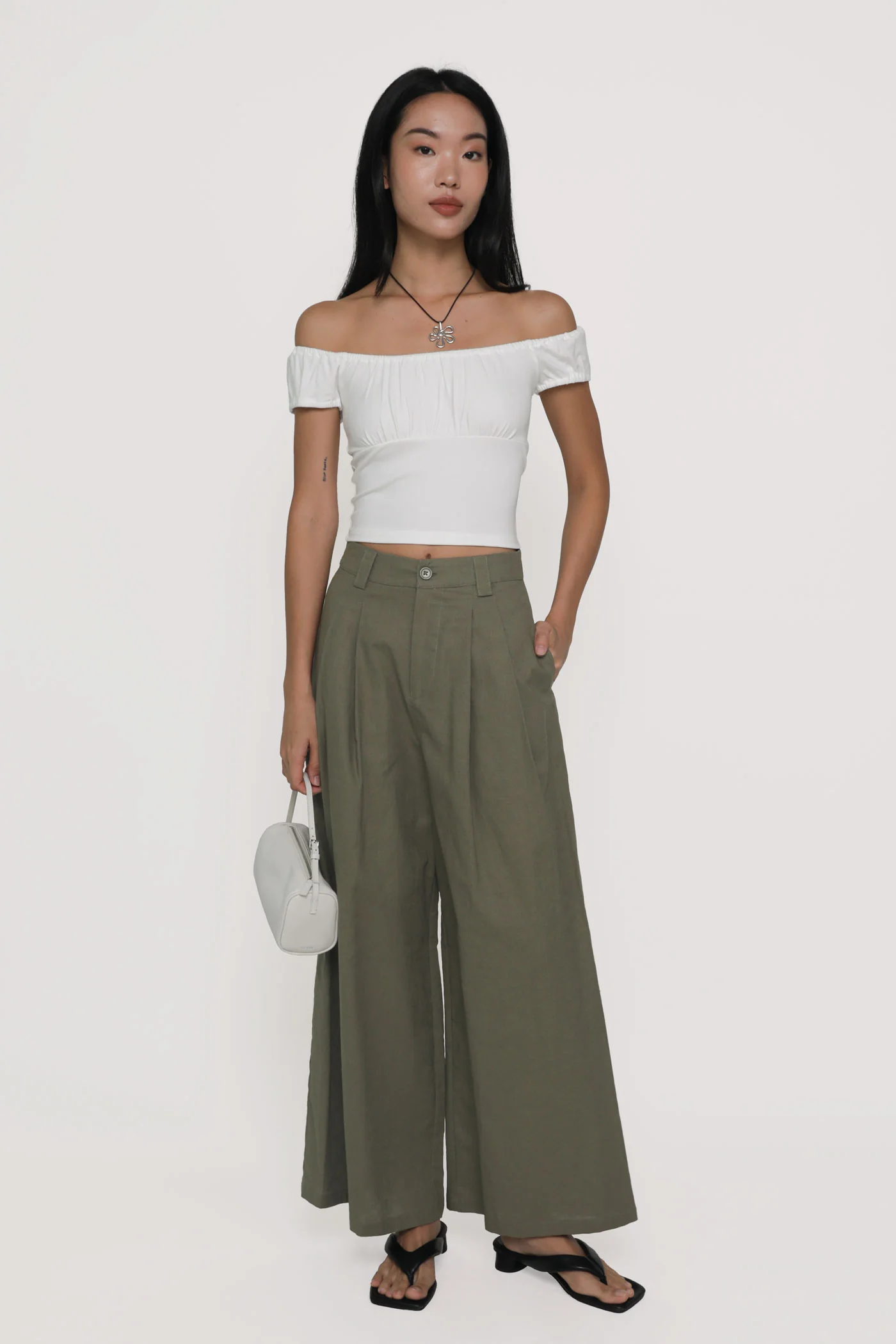 Petite Camila Wide Leg Linen Pants - Image 7