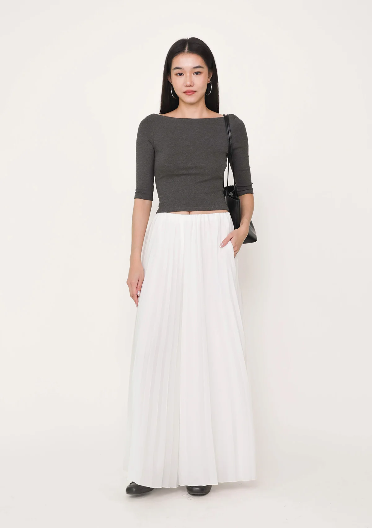 Petite Caprina Pleated Wide Leg Pants - Image 10