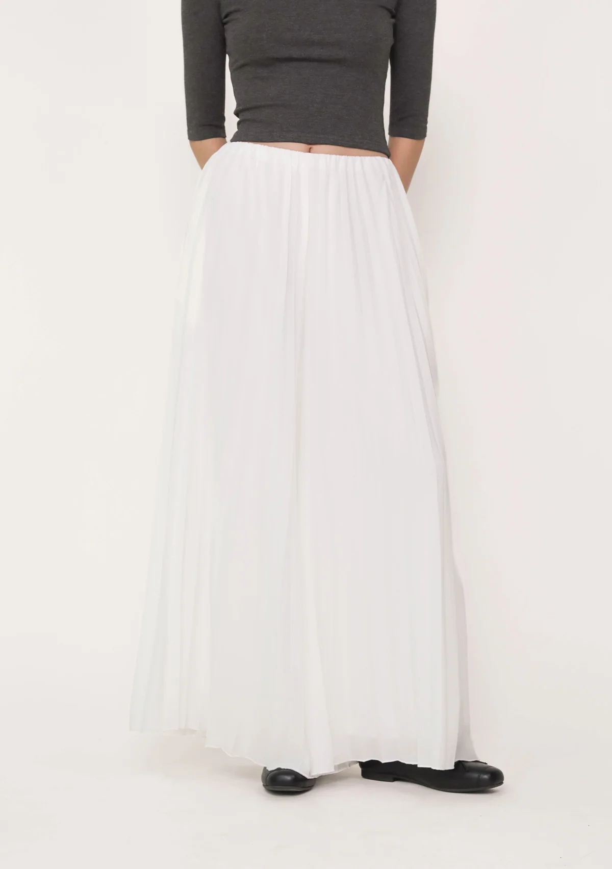 Petite Caprina Pleated Wide Leg Pants - Image 11