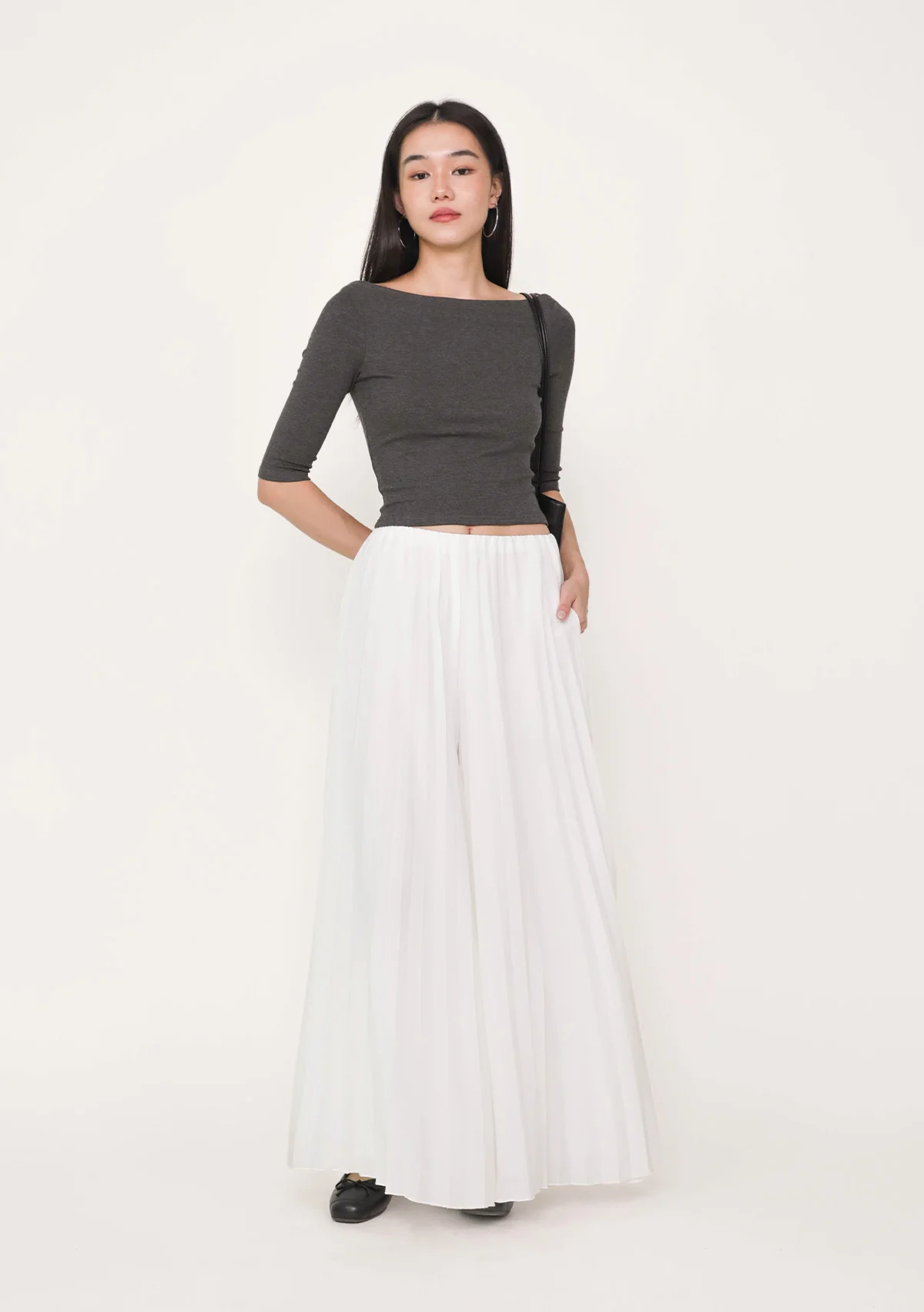 Petite Caprina Pleated Wide Leg Pants - Image 2