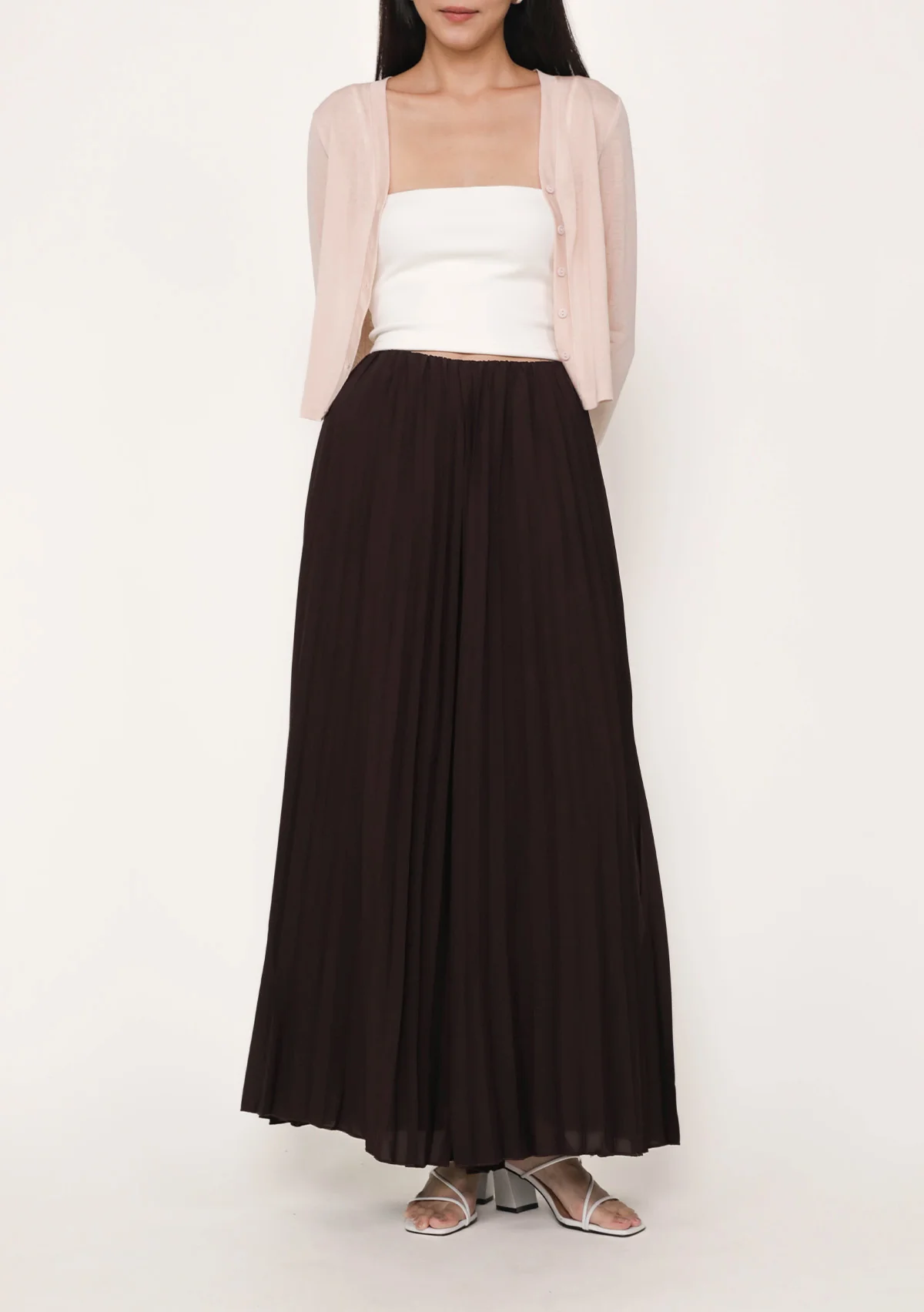 Petite Caprina Pleated Wide Leg Pants - Image 4