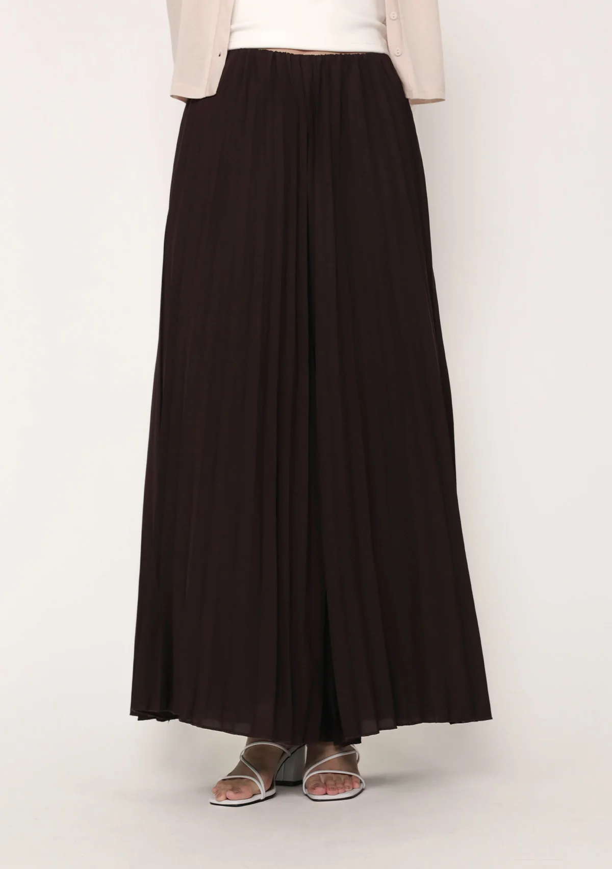 Petite Caprina Pleated Wide Leg Pants - Image 6