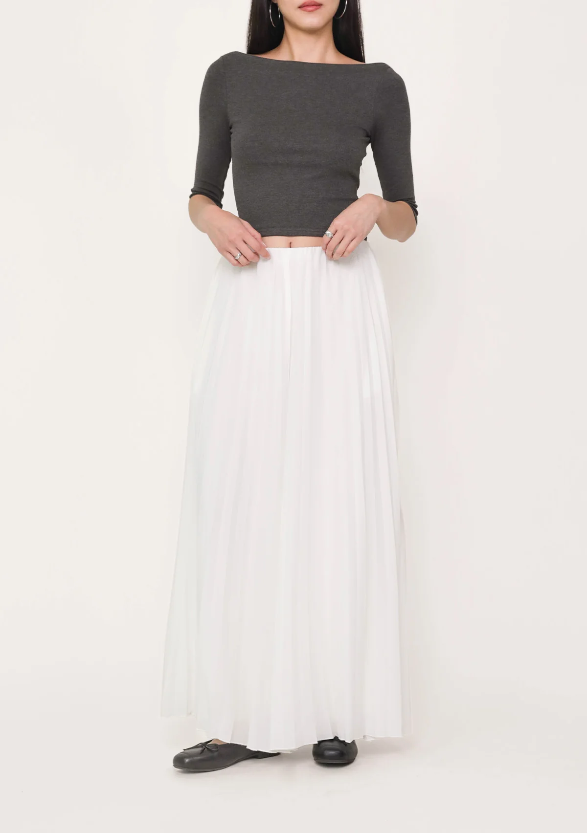 Petite Caprina Pleated Wide Leg Pants - Image 9