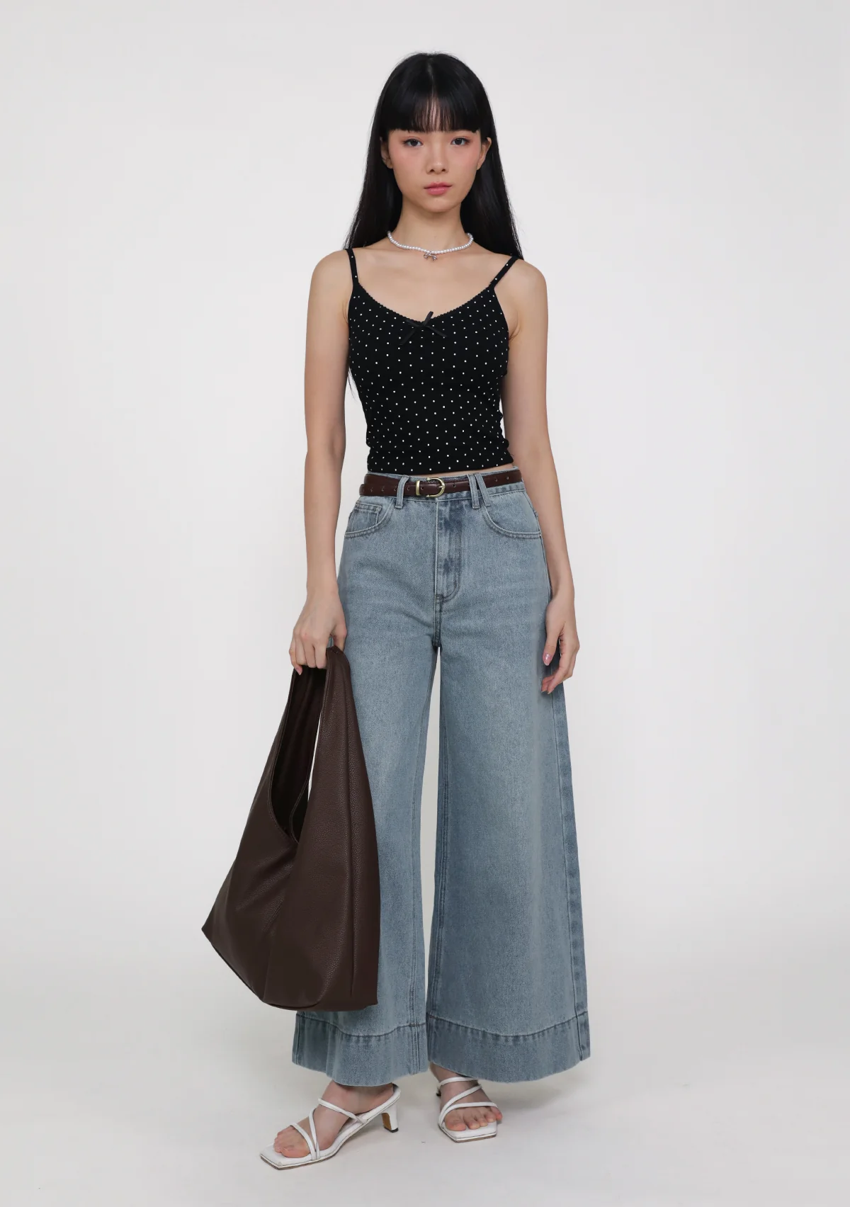 Petite Cole Wide Leg Denim Jeans - Image 3