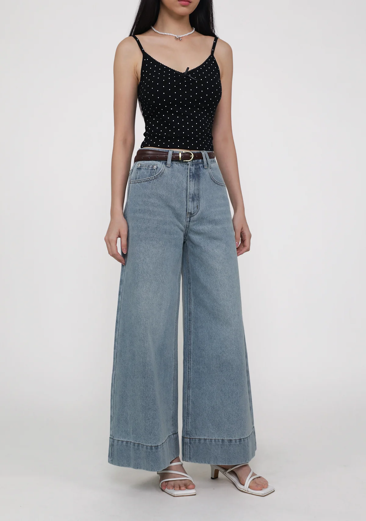 Petite Cole Wide Leg Denim Jeans - Image 4