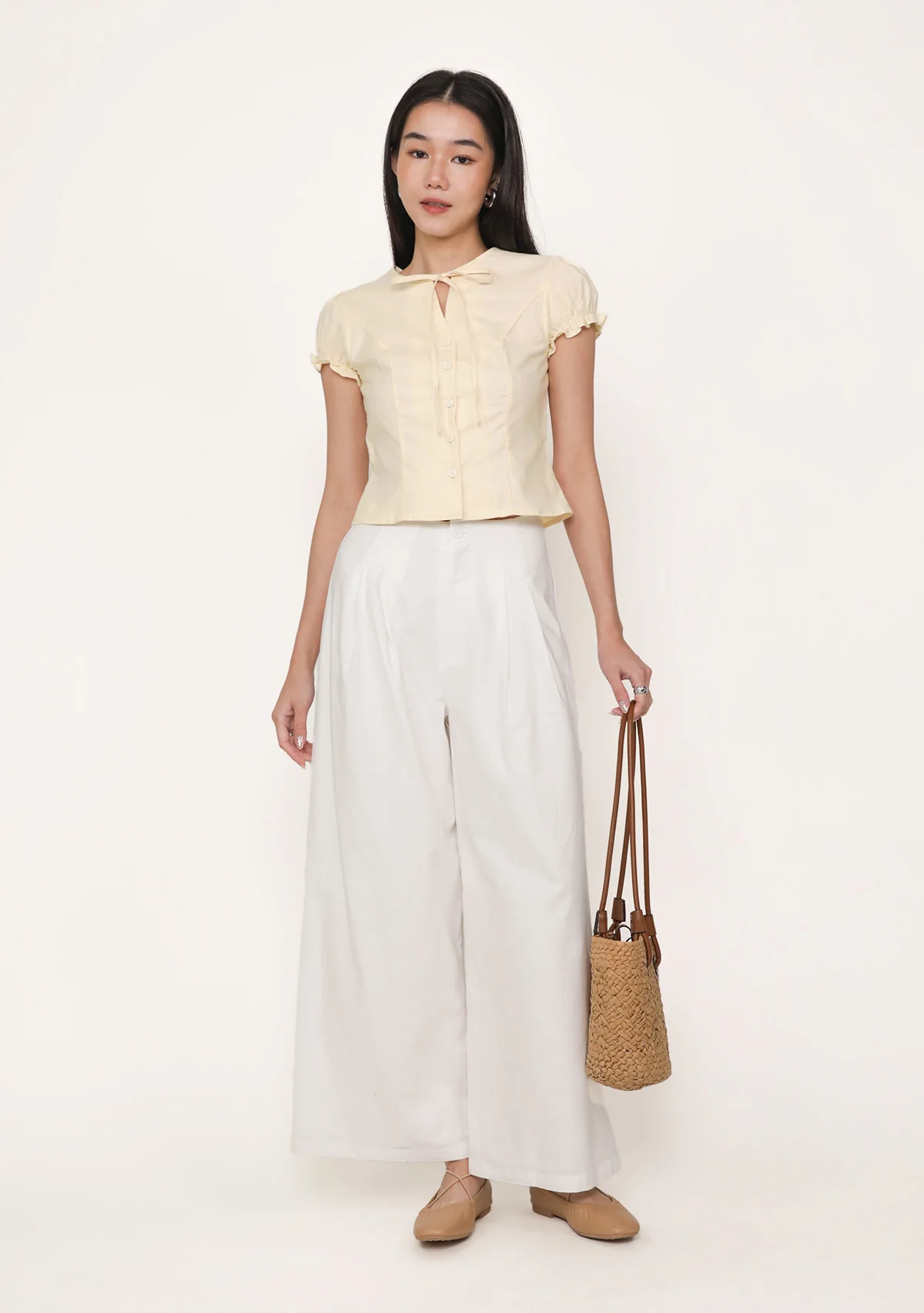 Denzel Linen Wide Leg Pants - Image 3