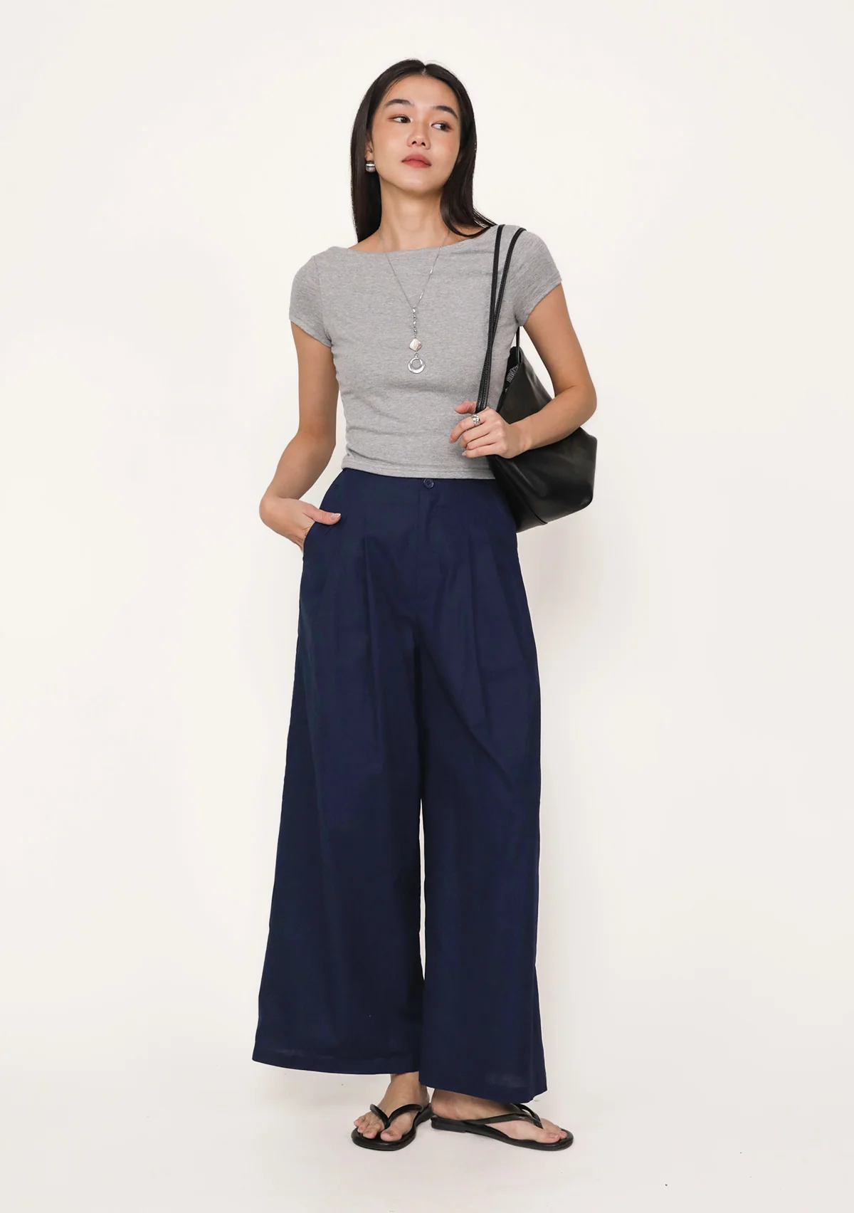 Denzel Linen Wide Leg Pants - Image 10